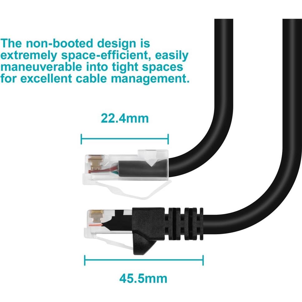 Cable Ethernet Cat6A Monoprice 3.05m Sin Botón STP Negro