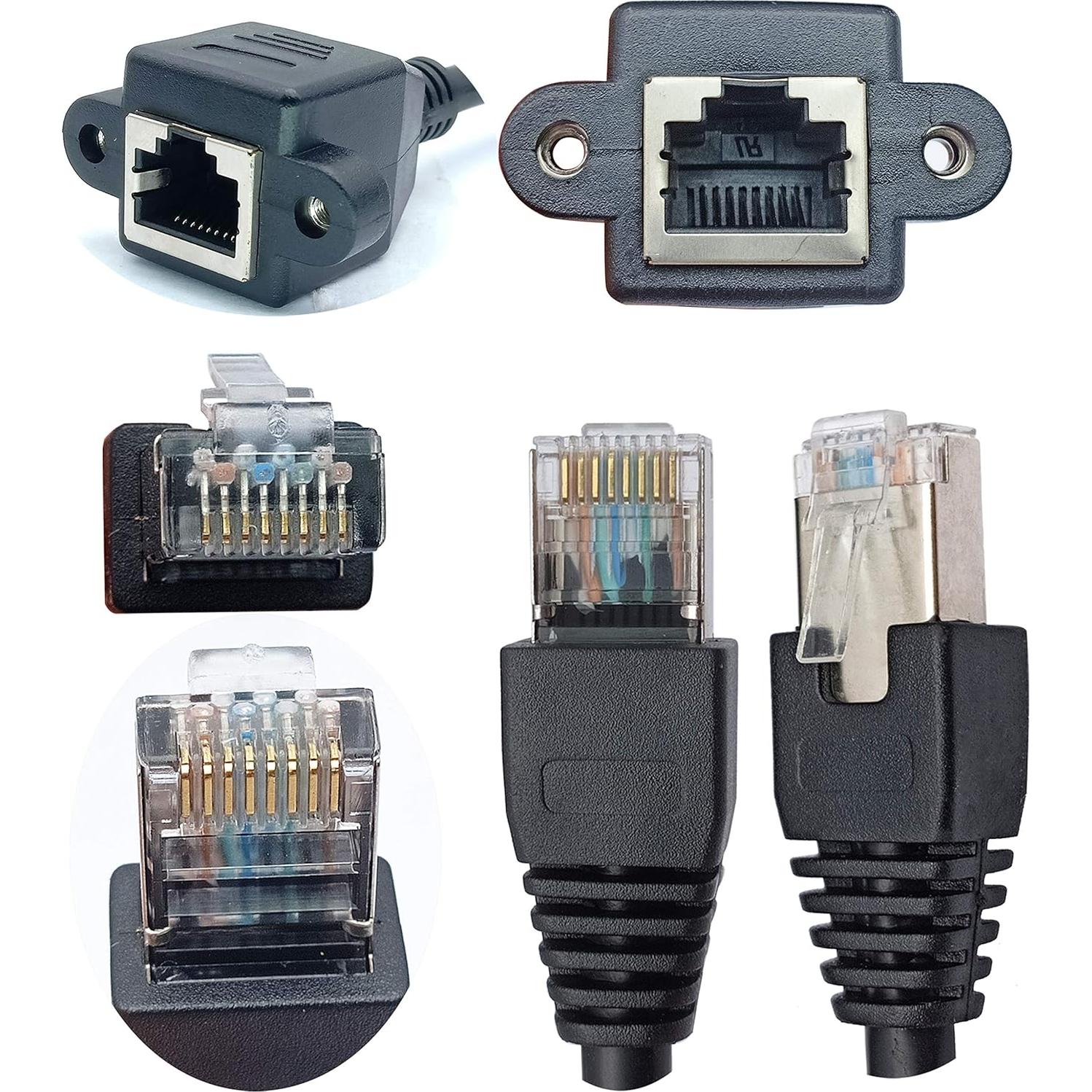 Cable de red Ethernet Cat 6 AAOTOKK 1M RJ45 macho a hembra