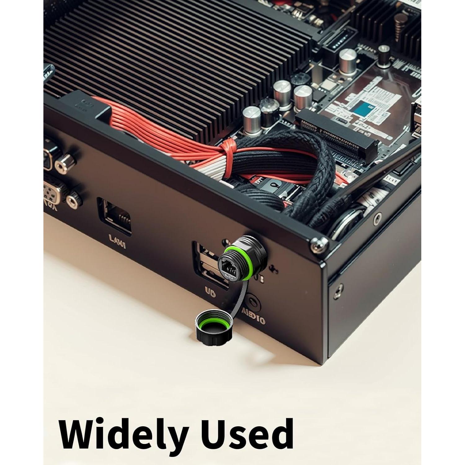 Conector RJ45 Danfetsoy IP68 a Prueba de Agua 25cm Cat6