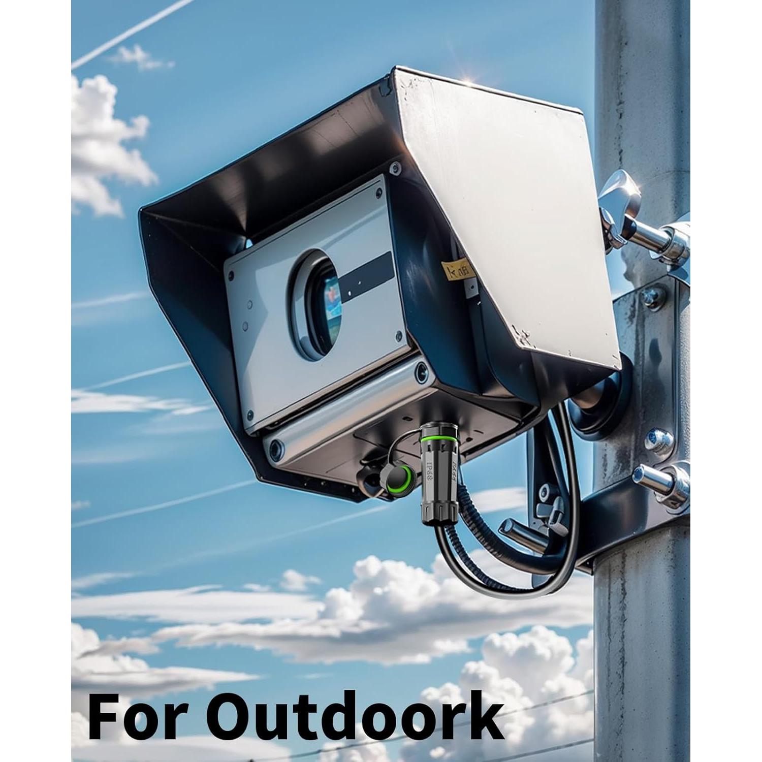 Conector RJ45 Danfetsoy IP68 a Prueba de Agua 25cm Cat6