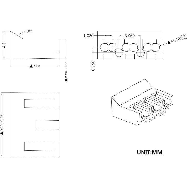 Conectores RJ45 Cat6 UTP Baicheng 100 piezas 2 en 1