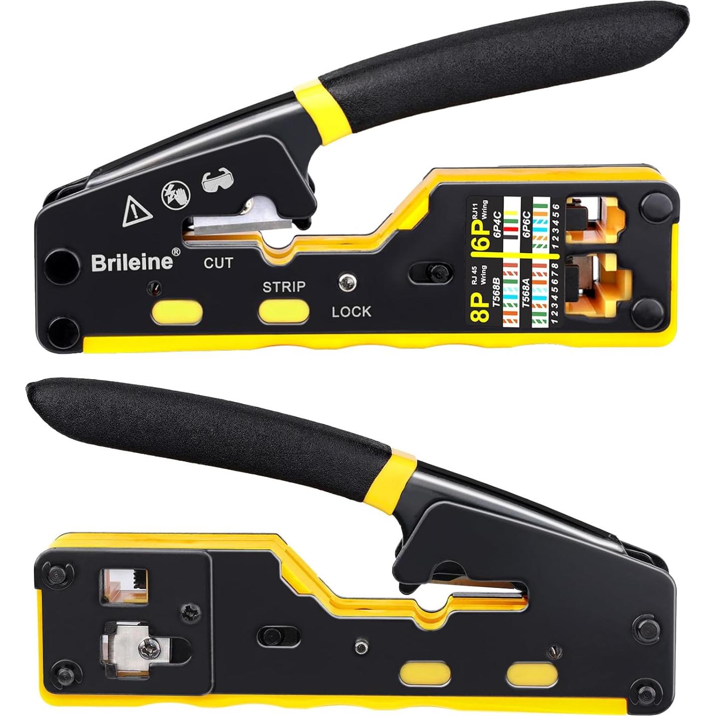 Kit de Crimpado RJ45 Brileine con Probador y 100 Conectores