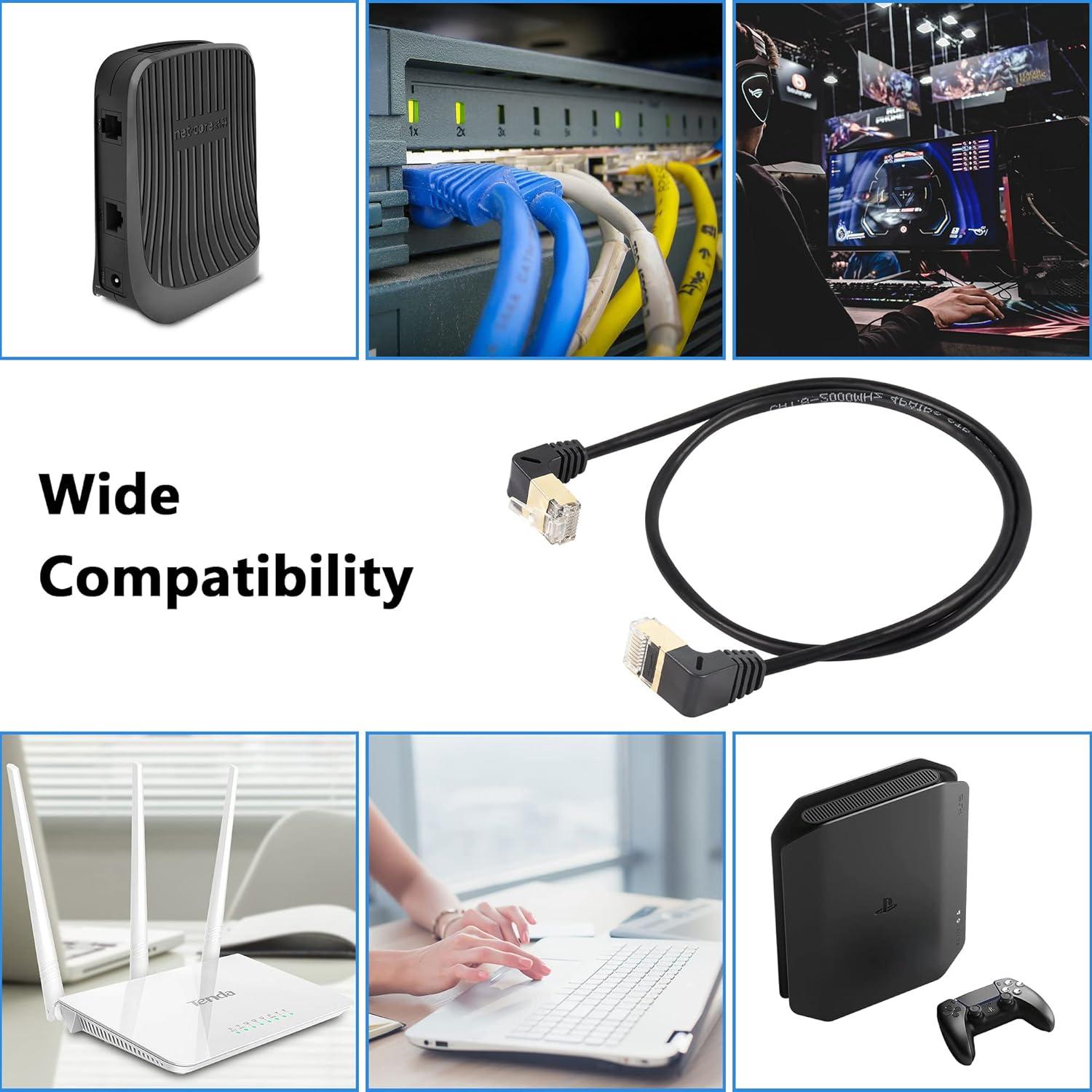 Cable Ethernet Cat8 SinLoon 0.5M 40Gbps 2000Mhz Ángulo 90°