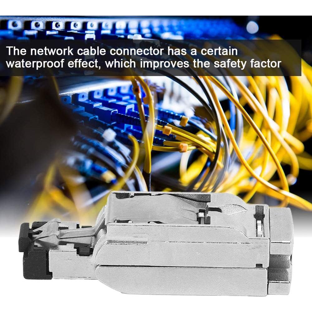 Conector RJ45 Cat 5e Hyuduo Metálico a Prueba de Agua 4 Pines