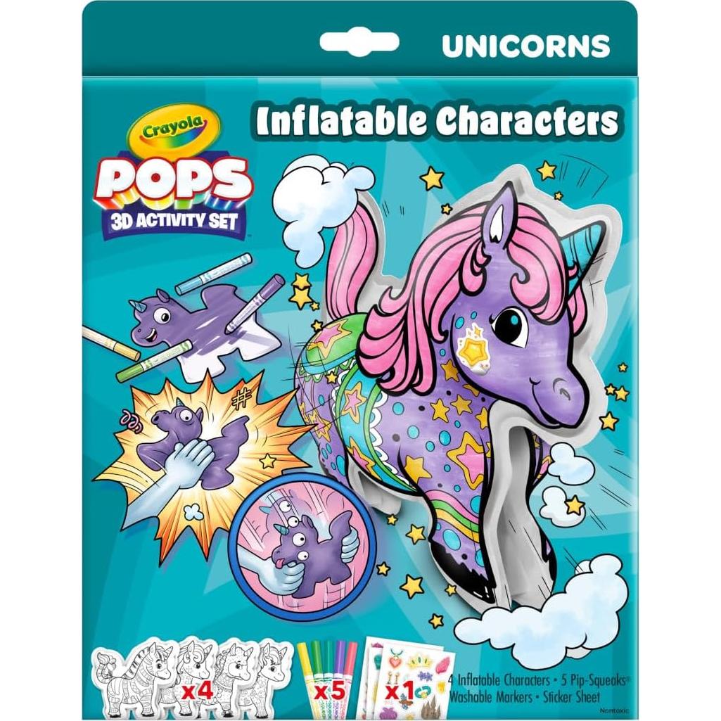 Set de Colorear Inflables Crayola Pops 4 Personajes 3D