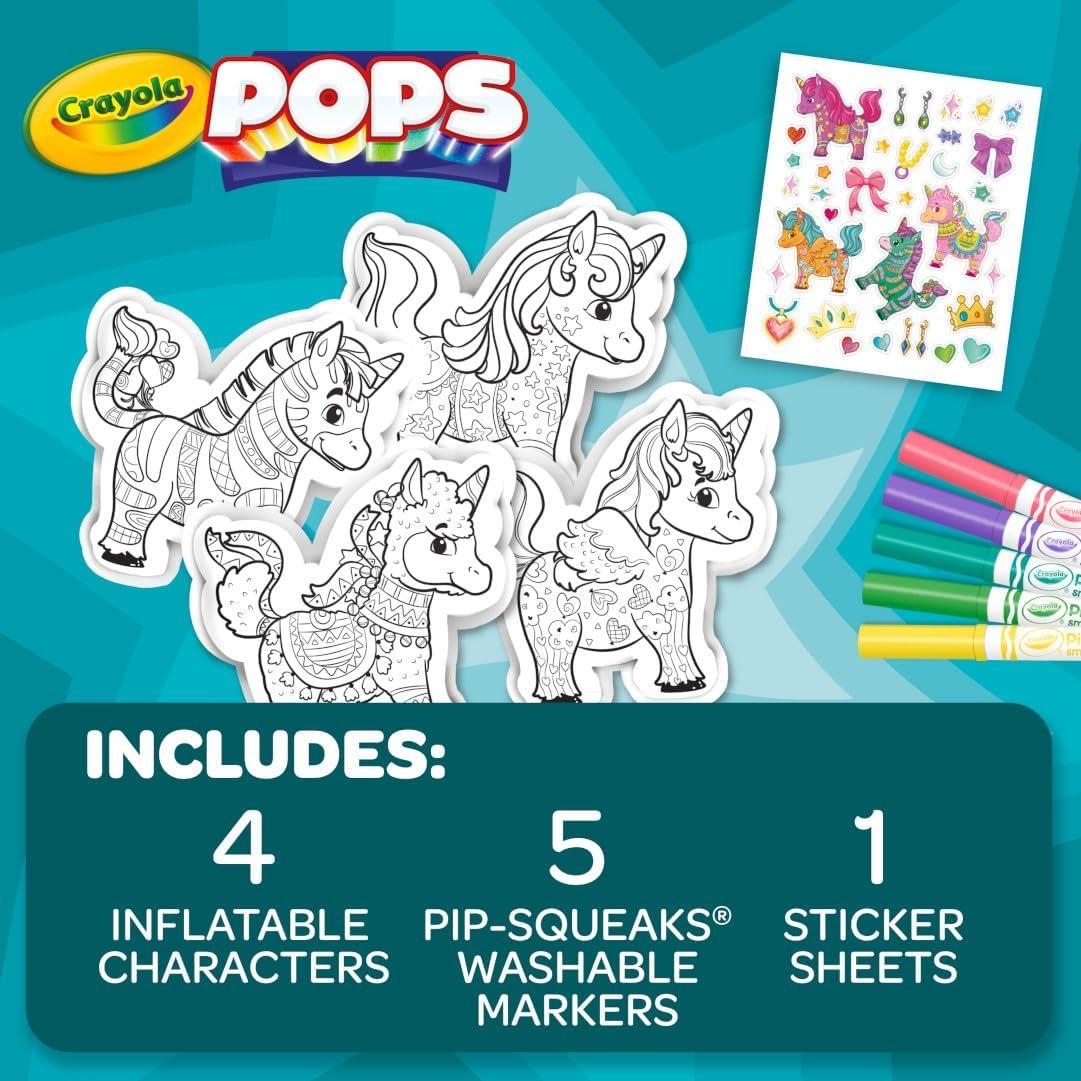 Set de Colorear Inflables Crayola Pops 4 Personajes 3D