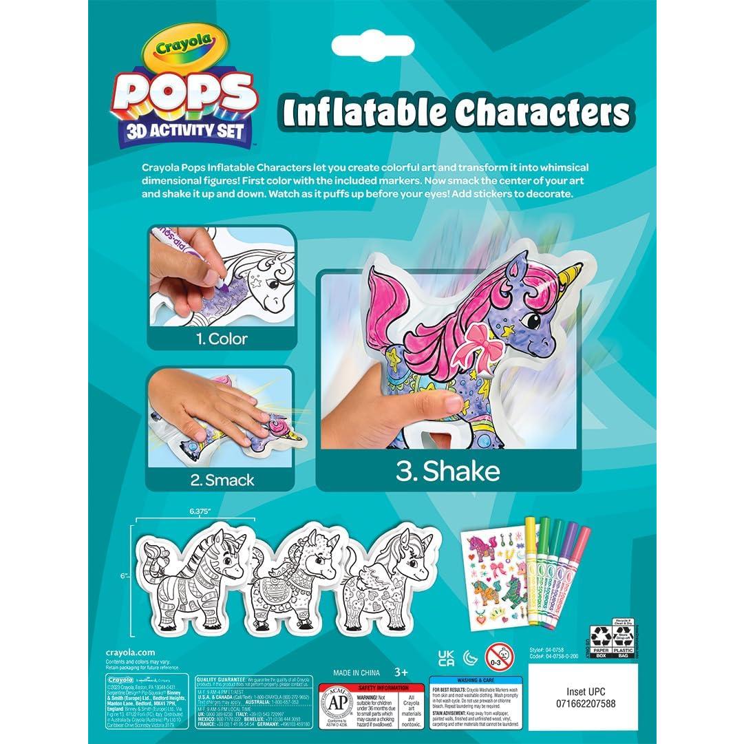 Set de Colorear Inflables Crayola Pops 4 Personajes 3D