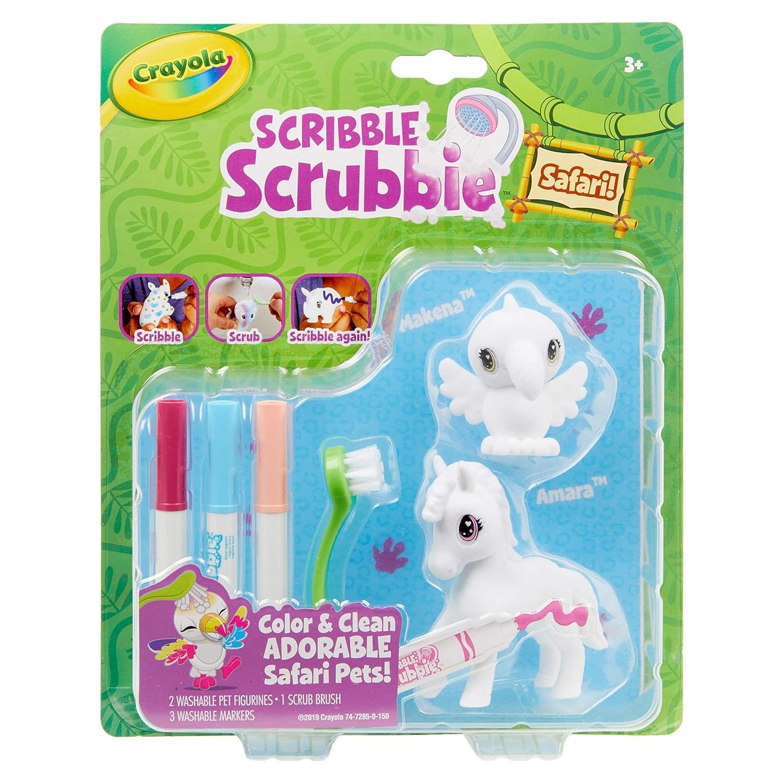 Conjunto Juguetes Animales Crayola Scribble Scrubbie 2 Piezas