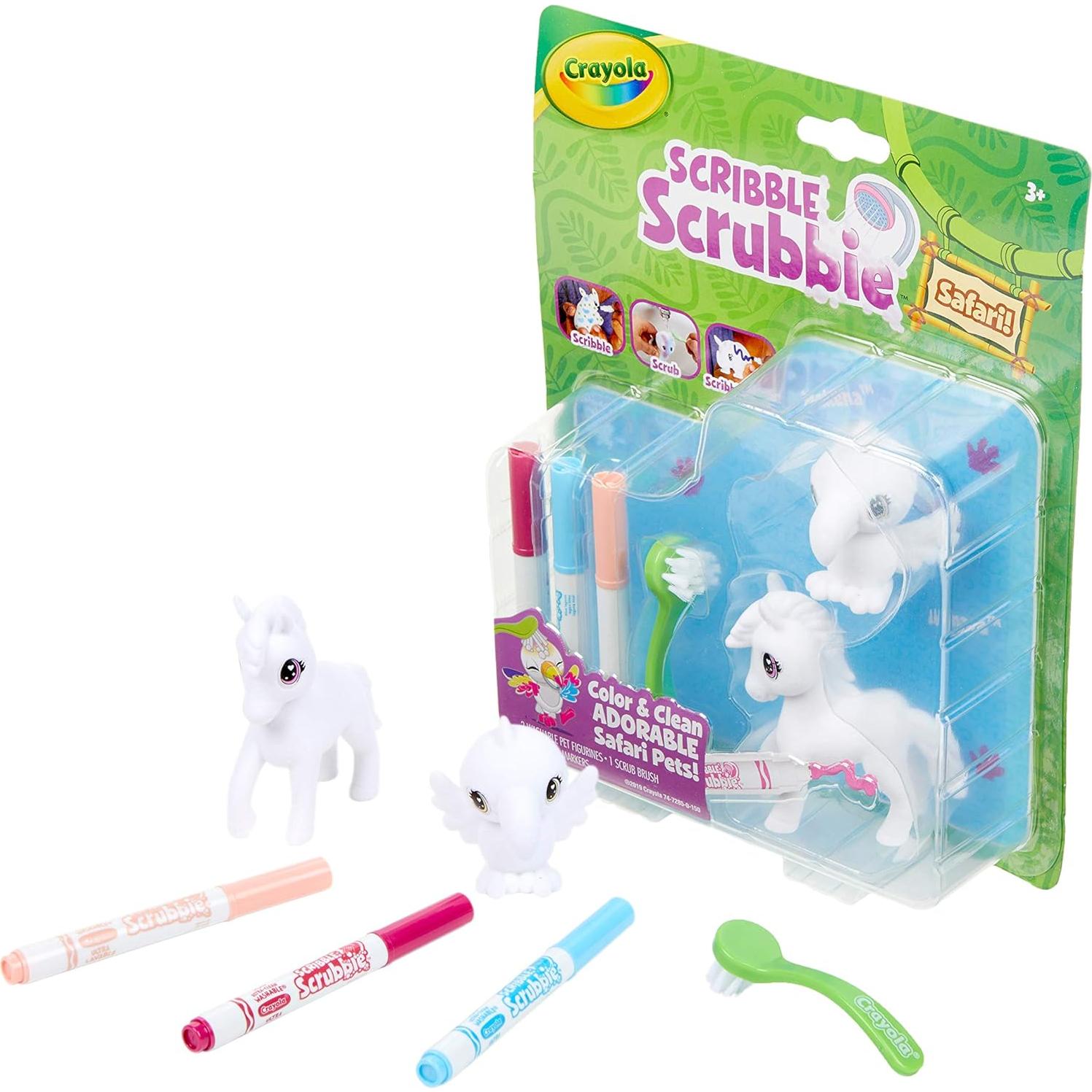 Conjunto Juguetes Animales Crayola Scribble Scrubbie 2 Piezas