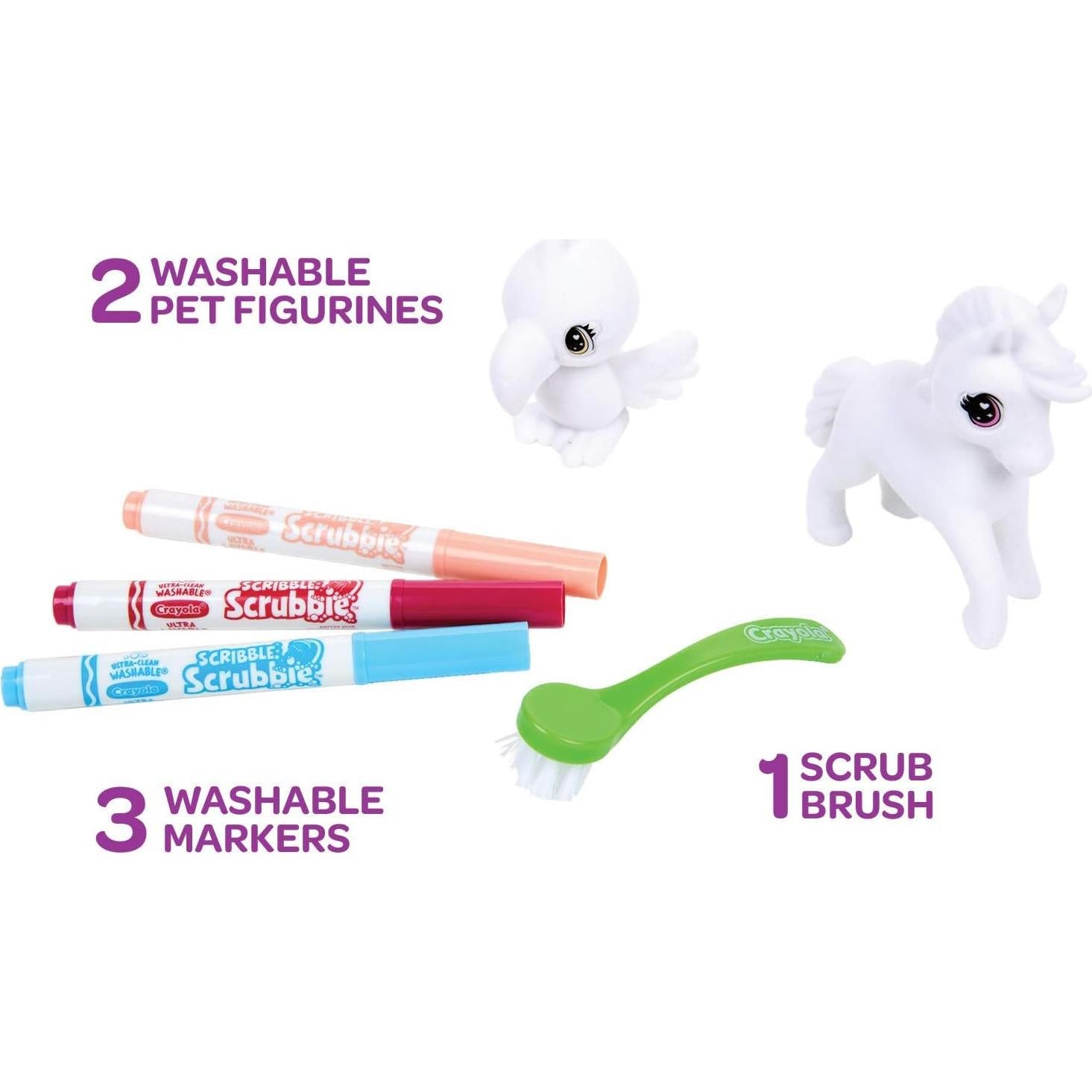 Conjunto Juguetes Animales Crayola Scribble Scrubbie 2 Piezas