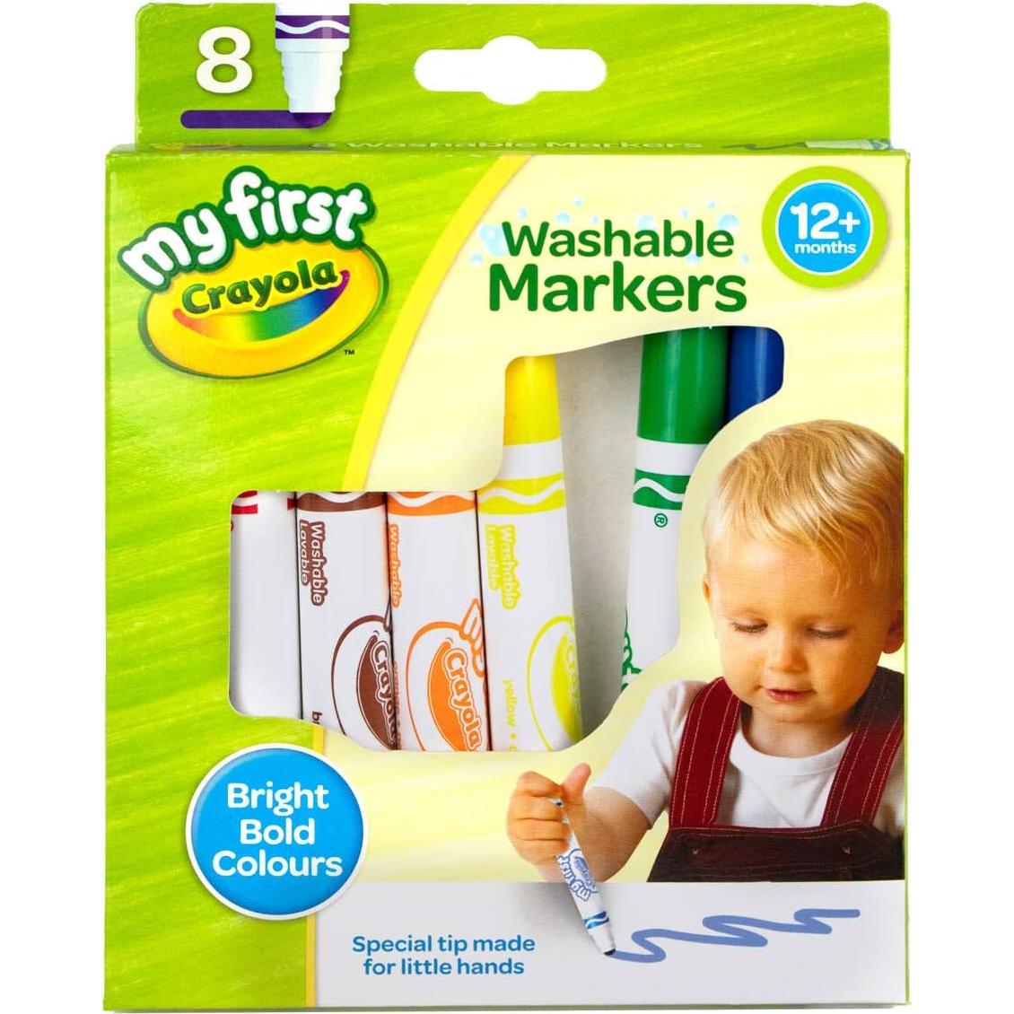 Marcadores Lavables Crayola Mis Primeros 8 Colores para Niños