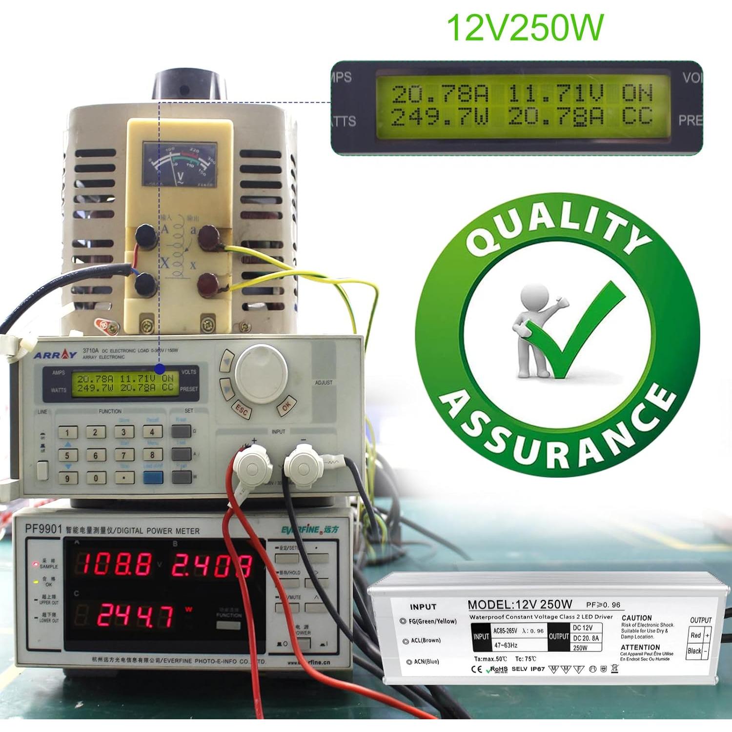 Transformador LED LightingWill 250W IP67 12V DC para Exterior