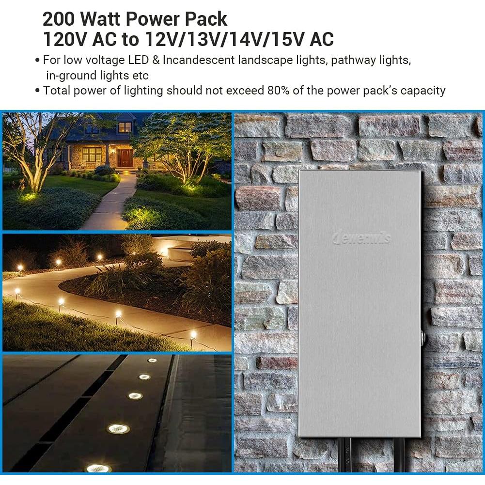 Transformador Bajo Voltaje DEWENWILS 200W 120V a 12V-15V