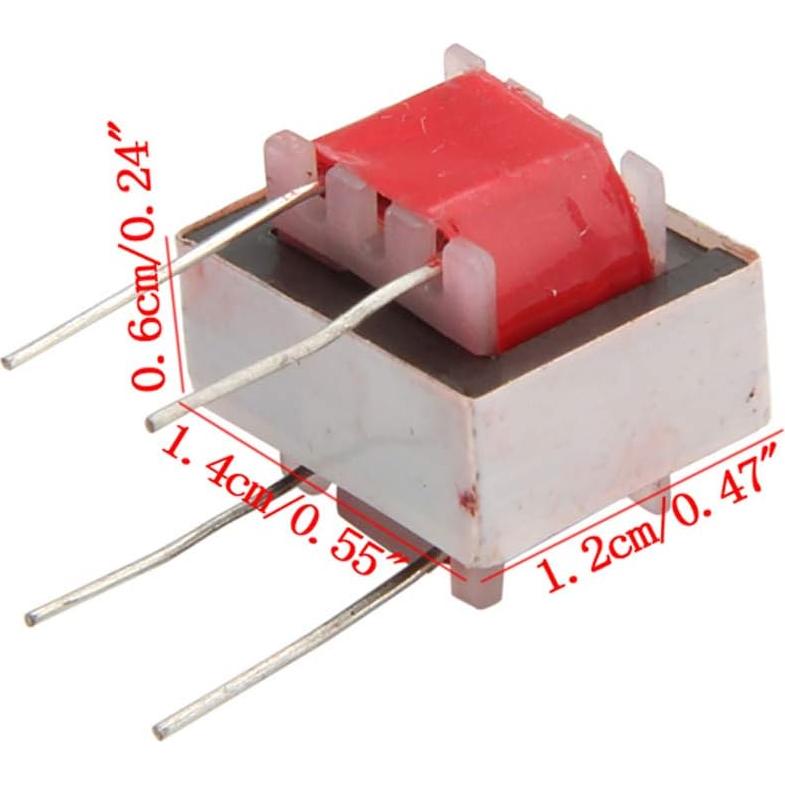 Transformador de Aislamiento HiLetgo EI14 600 Ohm 5 Pcs