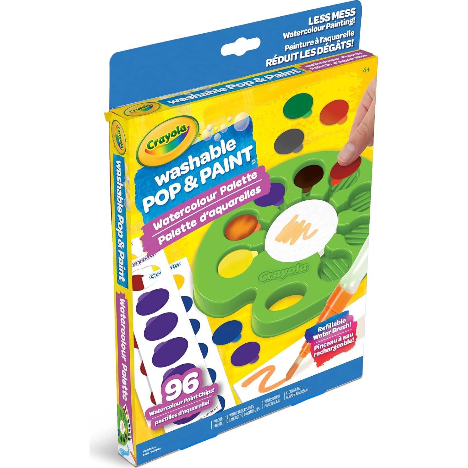 Paleta de Acuarelas Crayola Pop & Paint 96 Chips Lavables