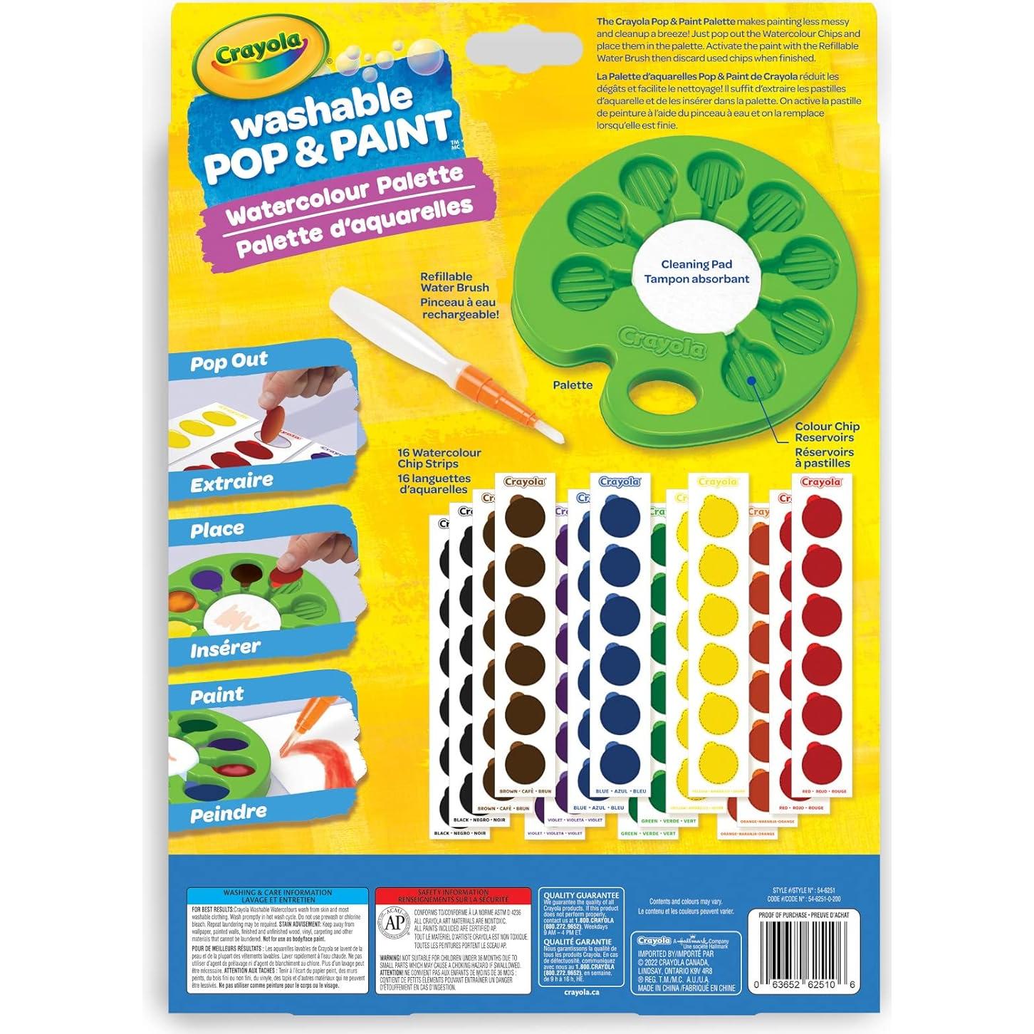 Paleta de Acuarelas Crayola Pop & Paint 96 Chips Lavables
