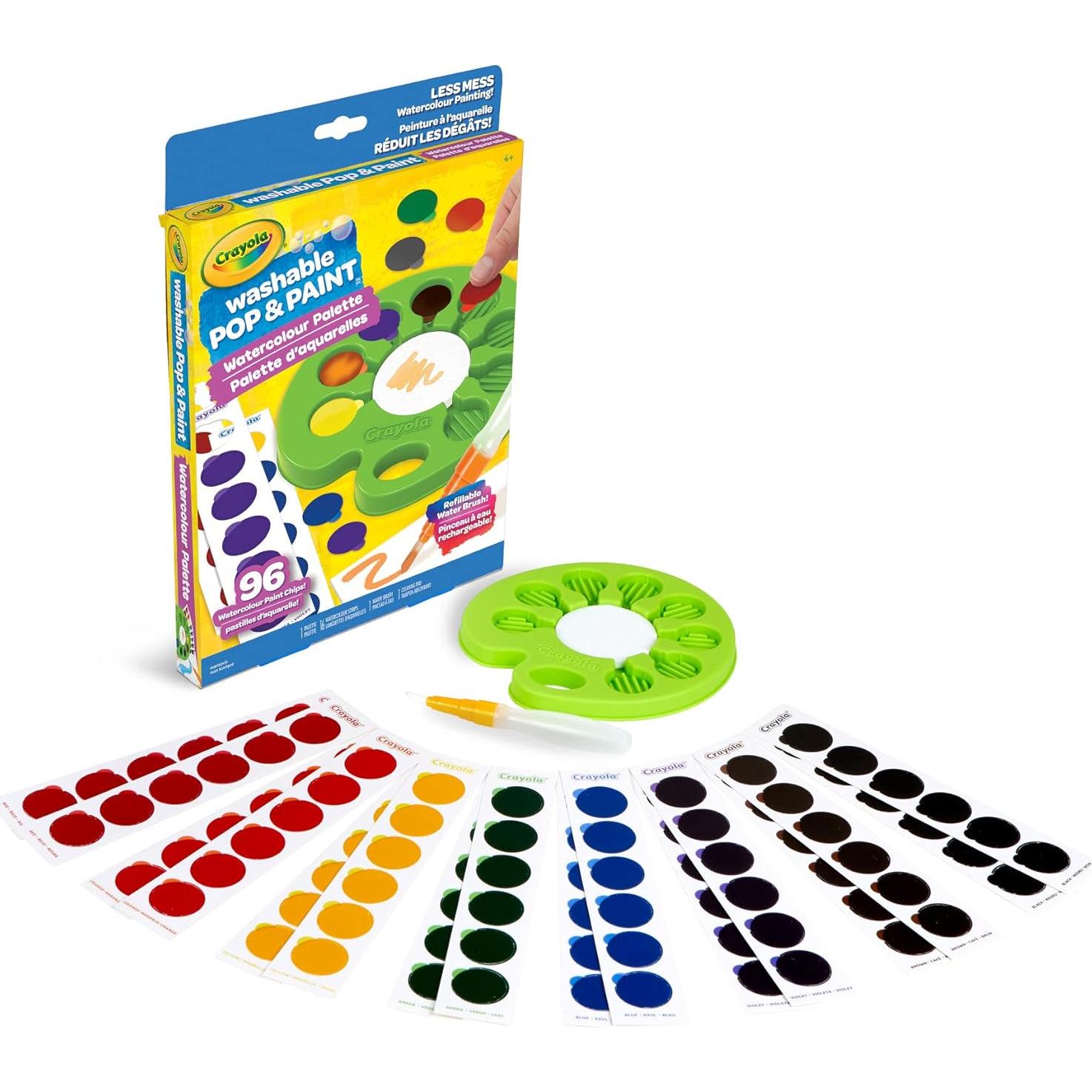 Paleta de Acuarelas Crayola Pop & Paint 96 Chips Lavables