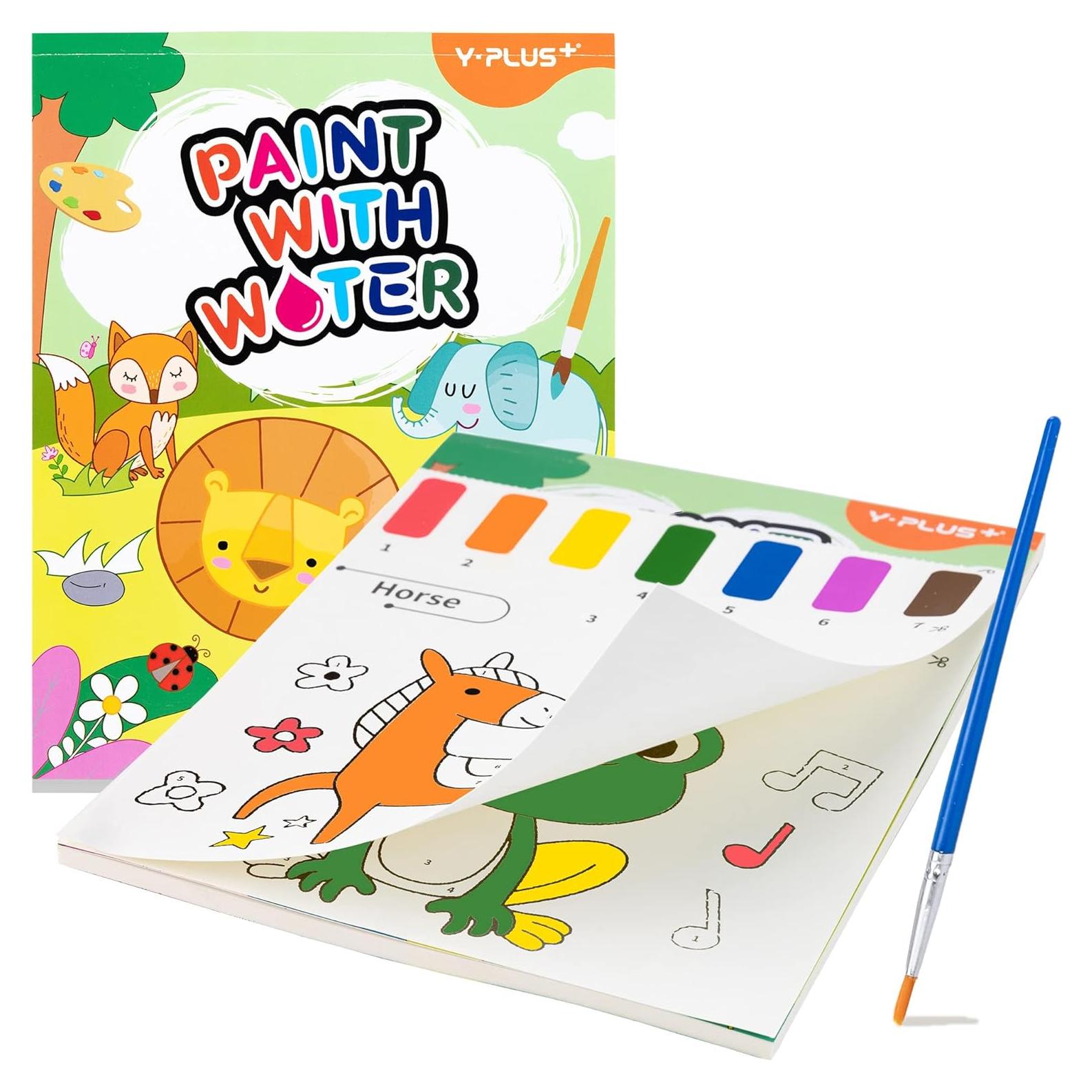 YPLUS Libro de Pintura Acuarela para Niños - Animales
