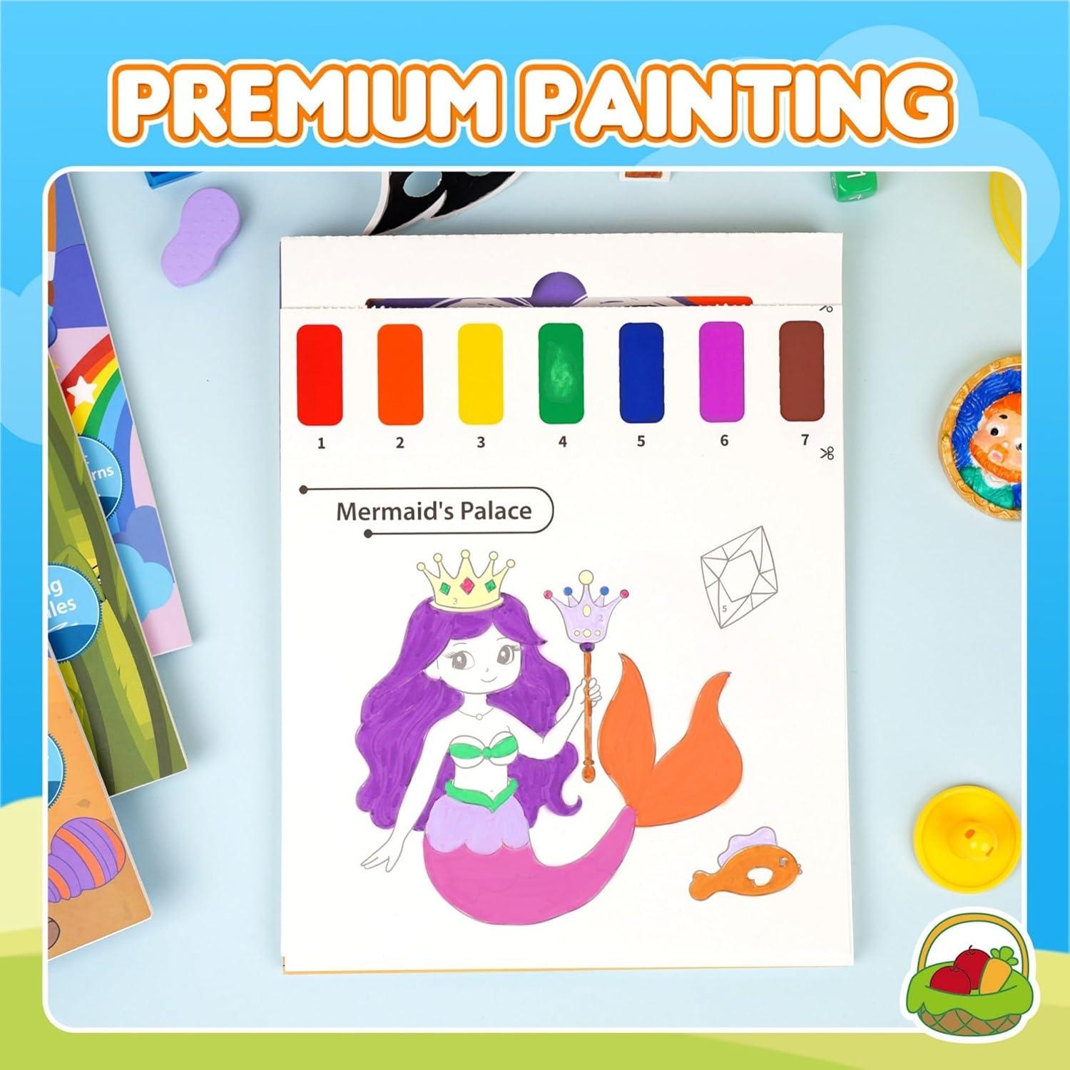 YPLUS Libro de Pintura Acuarela para Niños - Animales