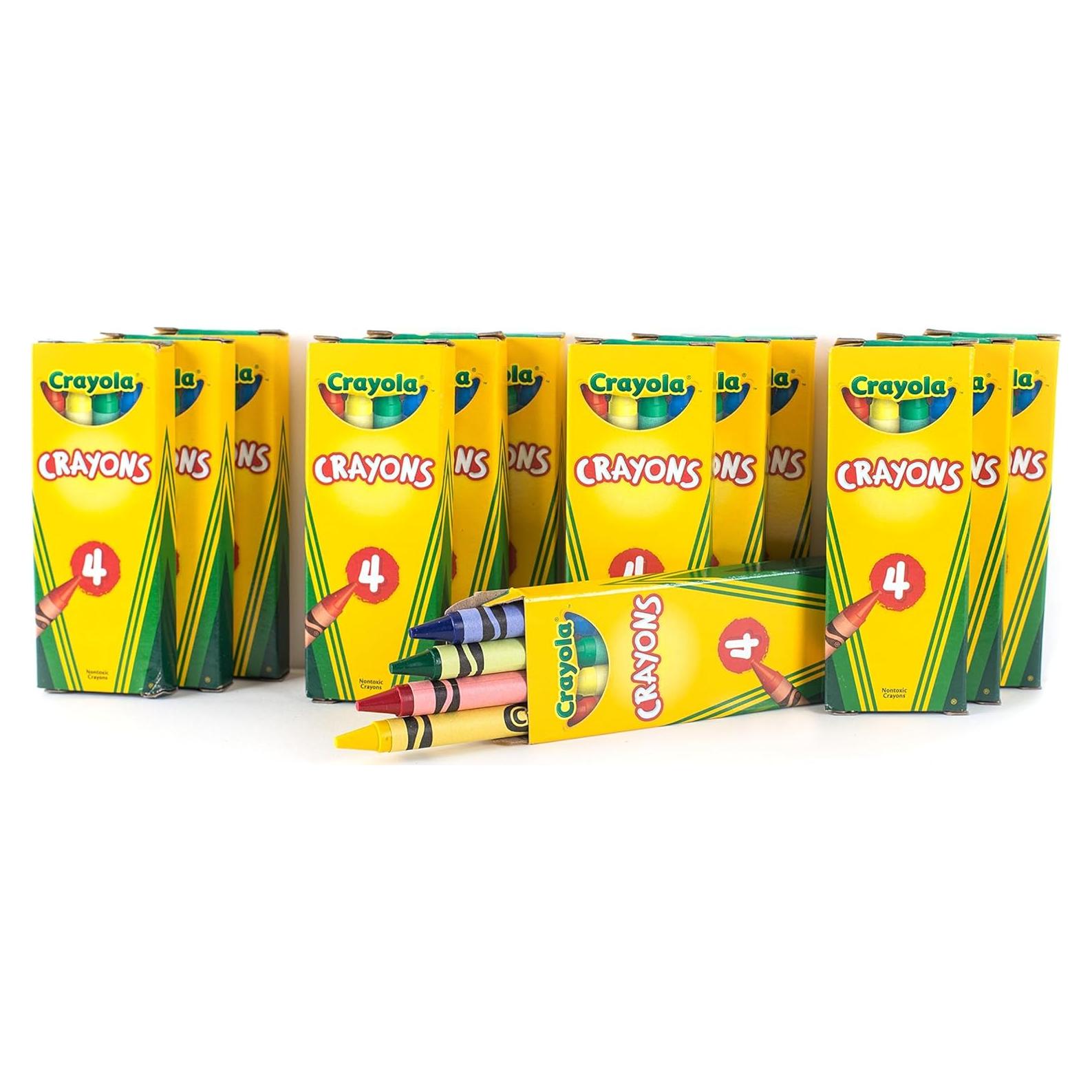 Paquete de 12 Cajas Crayones Crayola 4 Colores Fiesta