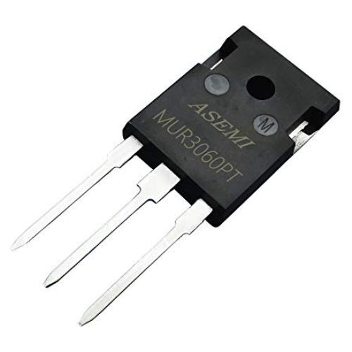Diodo Rectificador Rápido MUR3060PT 30A 600V ASEMI - Paquete de 5