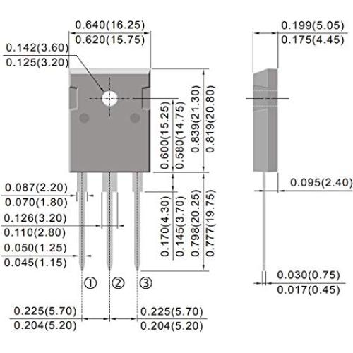 Diodo Rectificador Rápido MUR3060PT 30A 600V ASEMI - Paquete de 5