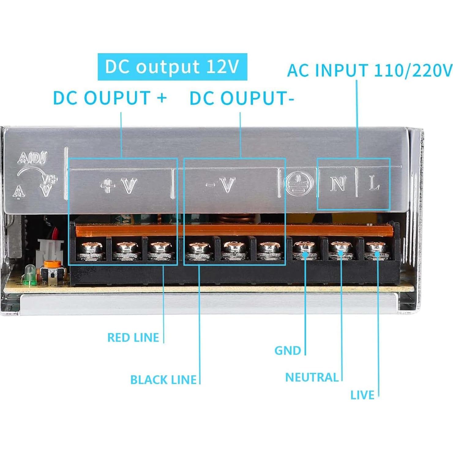 Fuente de Alimentación Conmutada 12V 50A 600W CONPEX