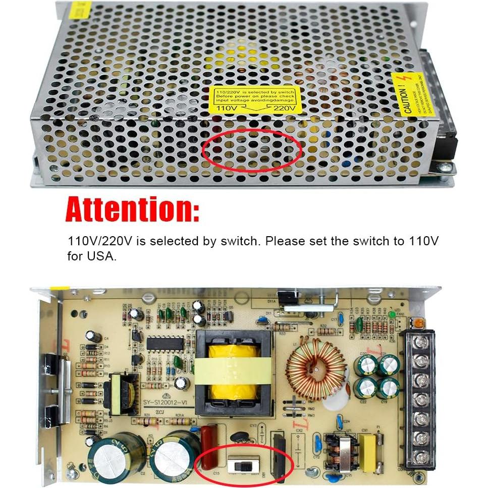 Fuente de Alimentación 12V 10A 120W inShareplus Regulada