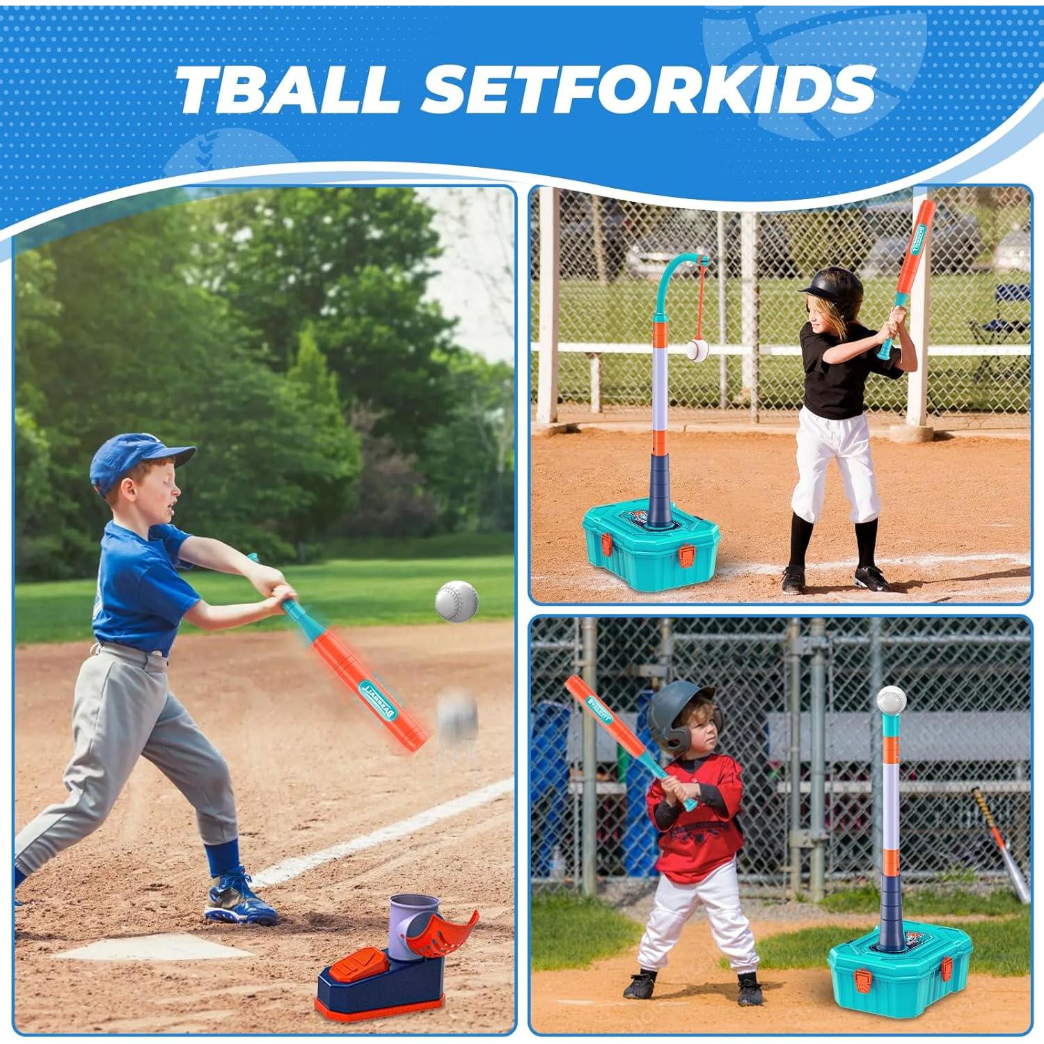 Set 5 en 1 Aro de Baloncesto y T Ball GraceDuck para Niños