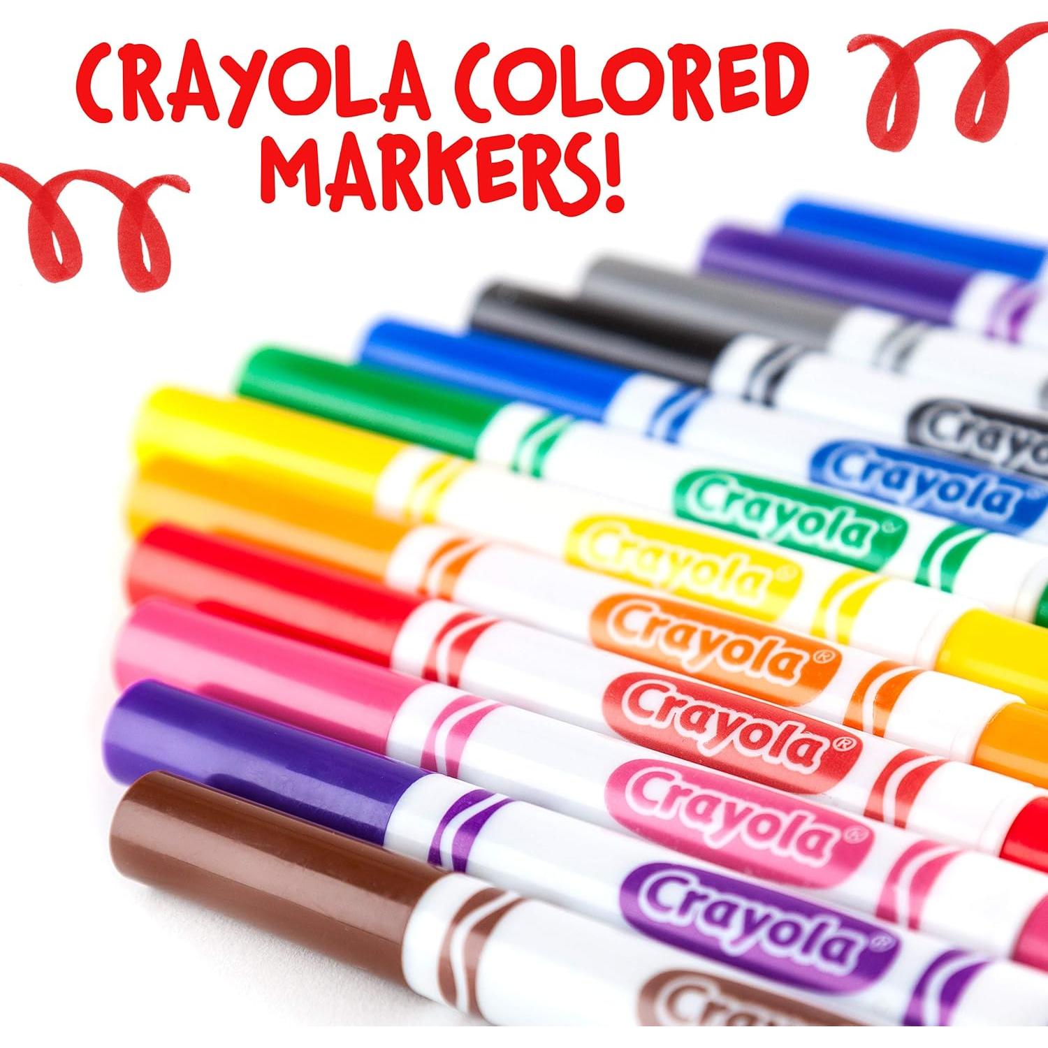 Marcadores Crayola Línea Ancha Negros 12 Piezas No Tóxicos