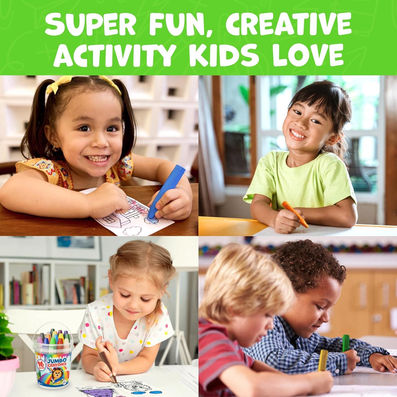 Crayones Jumbo Momo & Nashi 16 Colores No Tóxicos