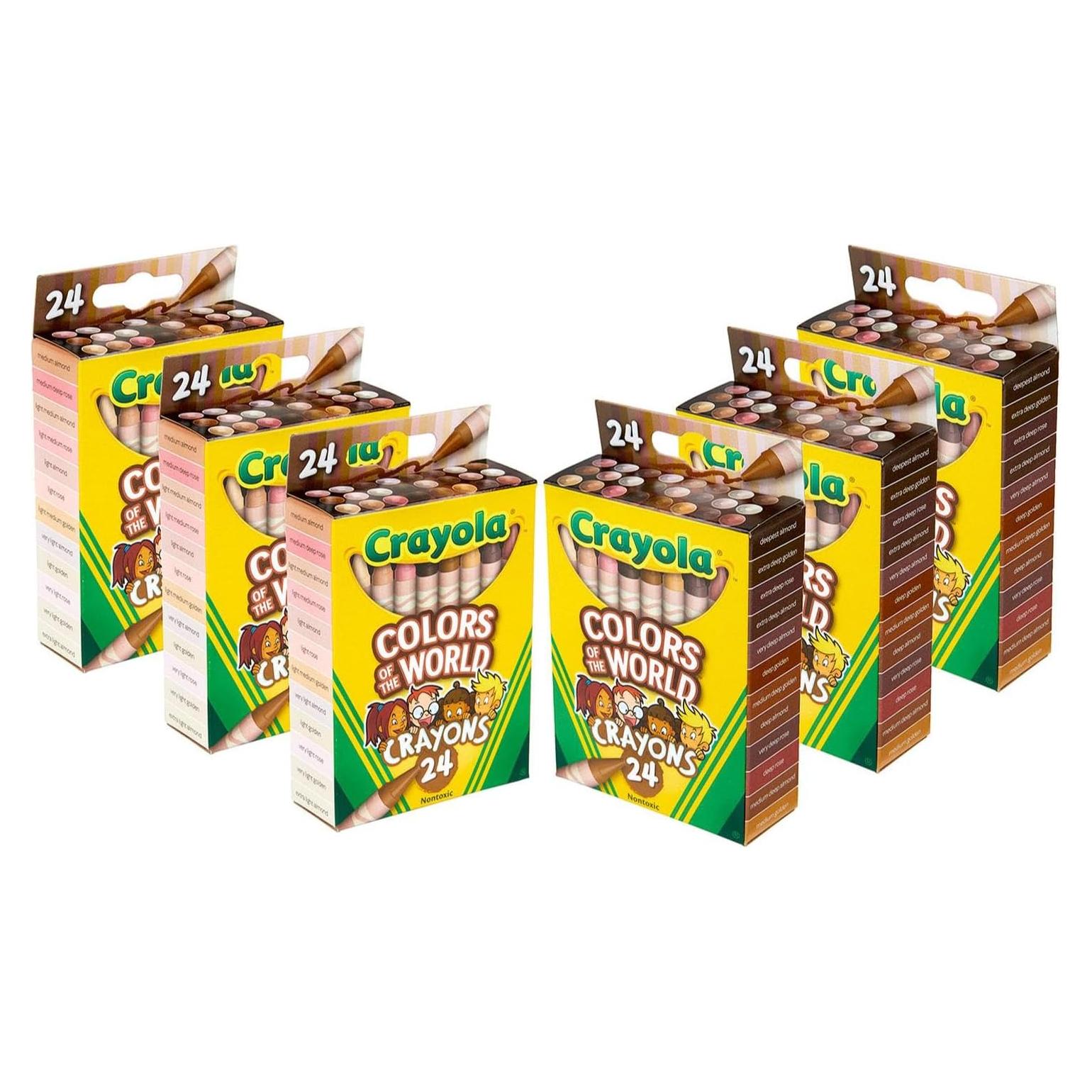 Juego de Crayones Crayola Colores del Mundo 6x24 Colores