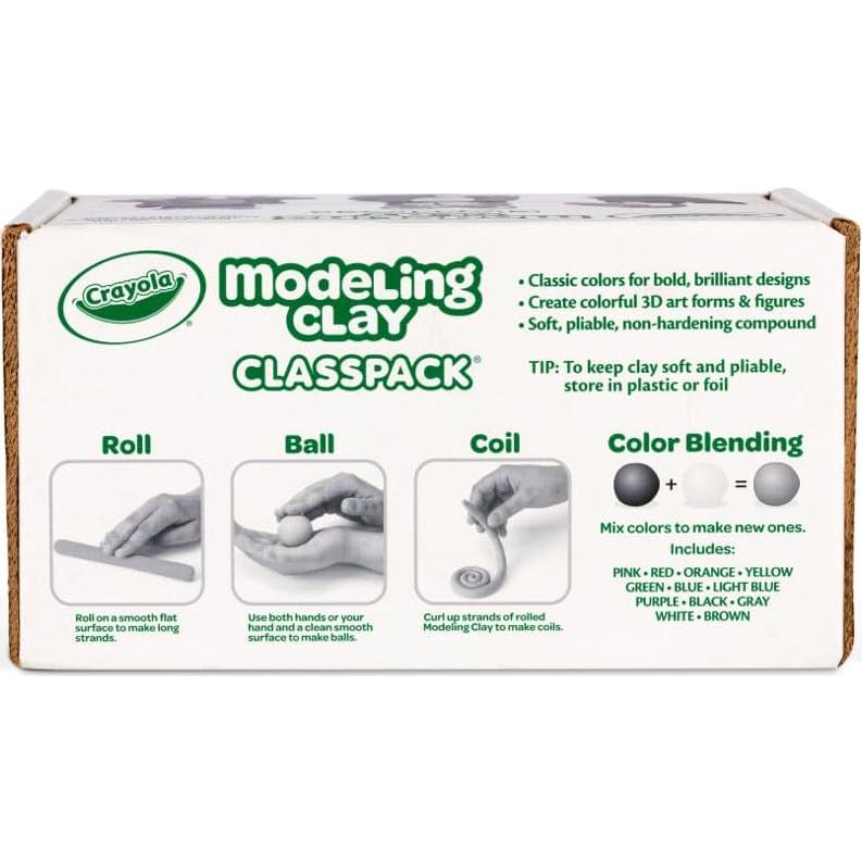Plastilina Crayola Classpack 24 Piezas 12 Colores No Tóxica