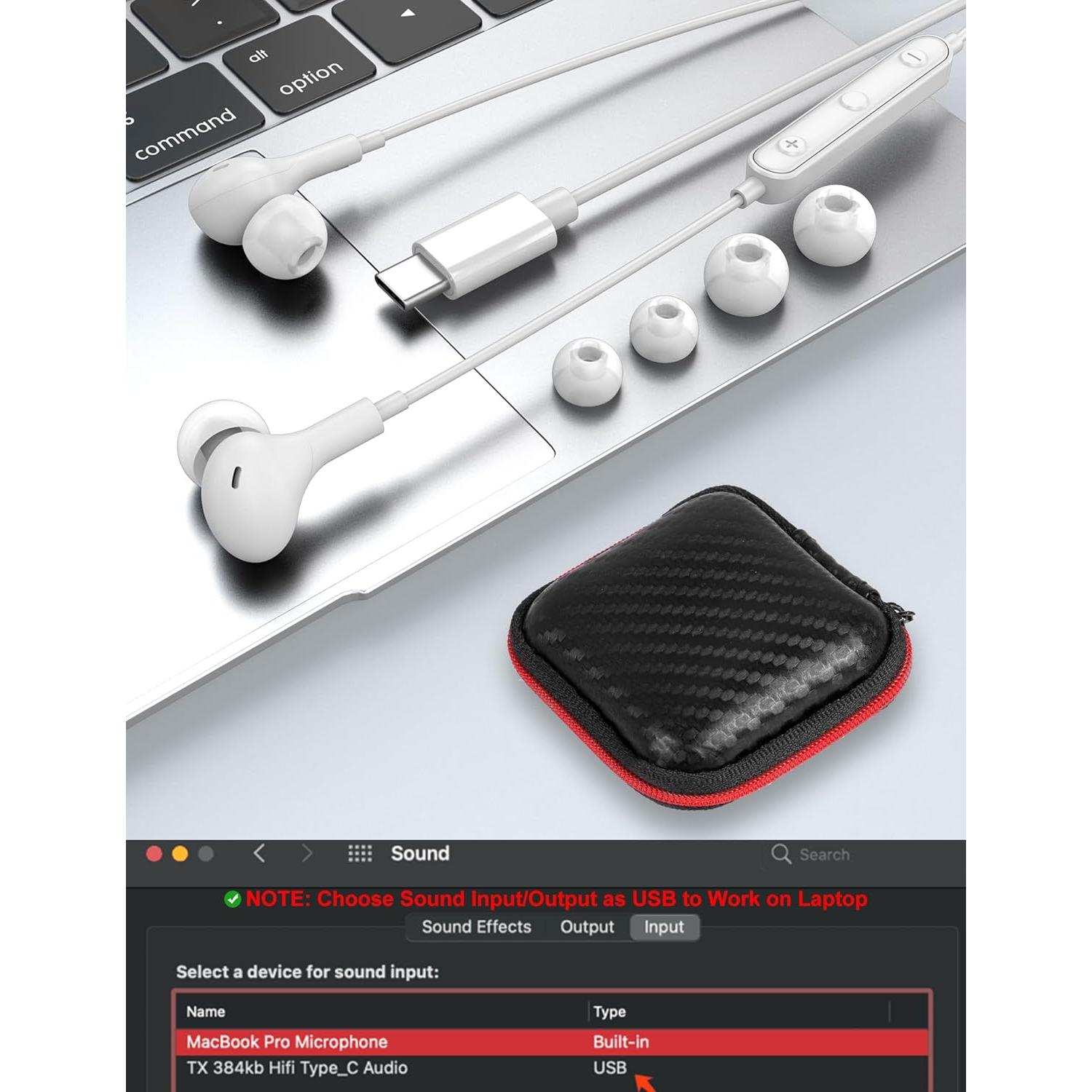 Auriculares USB C Magnéticos APETOO con Aislamiento de Ruido