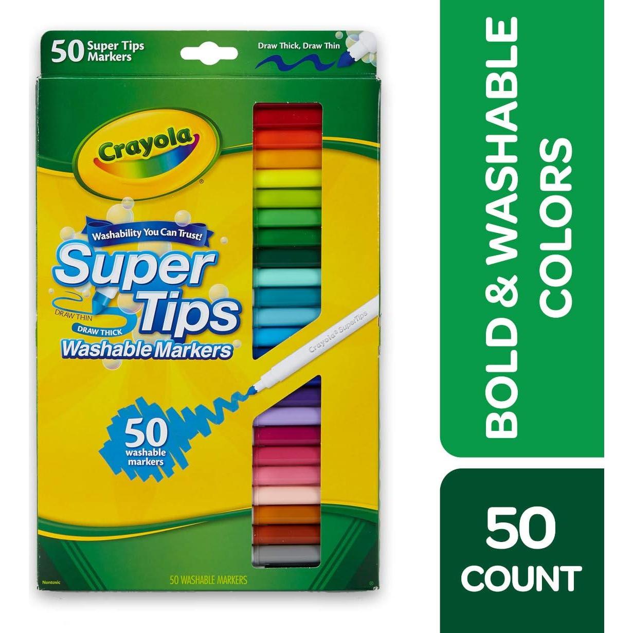 Crayola Super Tips Washable Markers Age 3+ - 50 Count