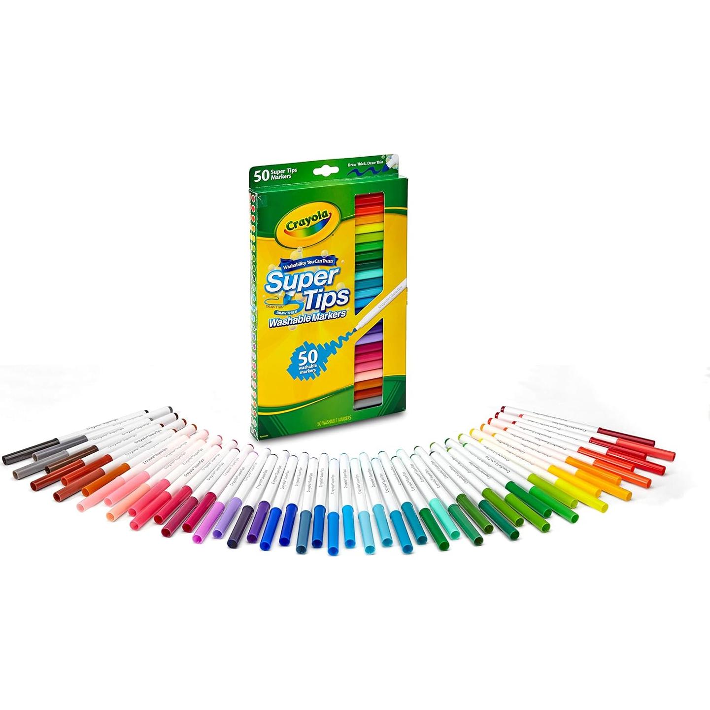 Crayola Super Tips Washable Markers Age 3+ - 50 Count