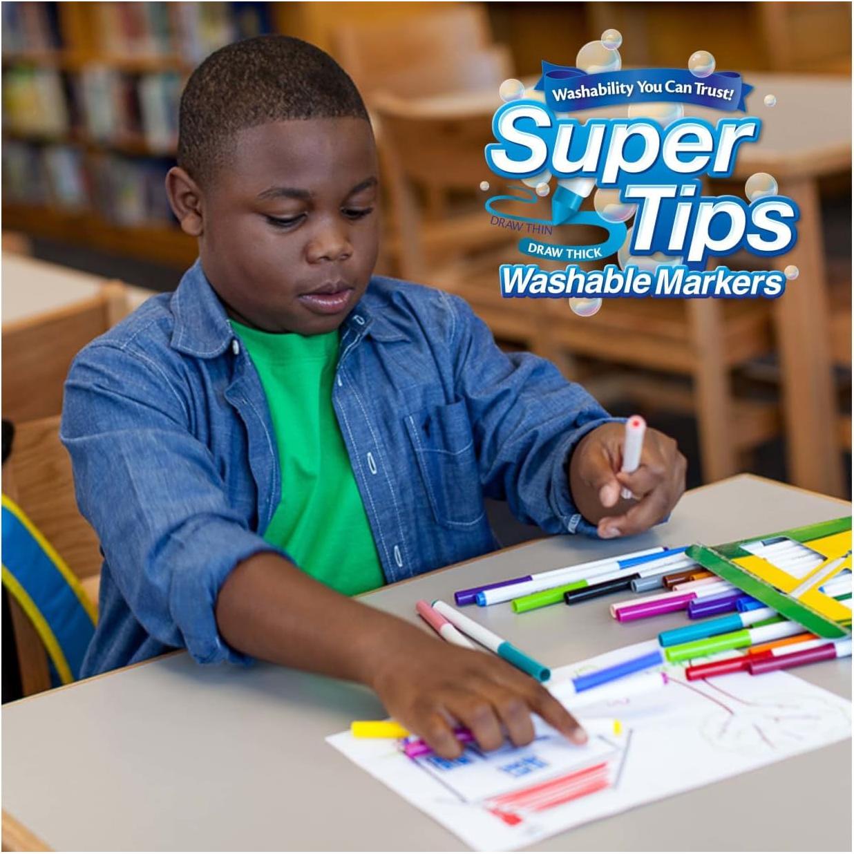 Crayola Super Tips Washable Markers Age 3+ - 50 Count