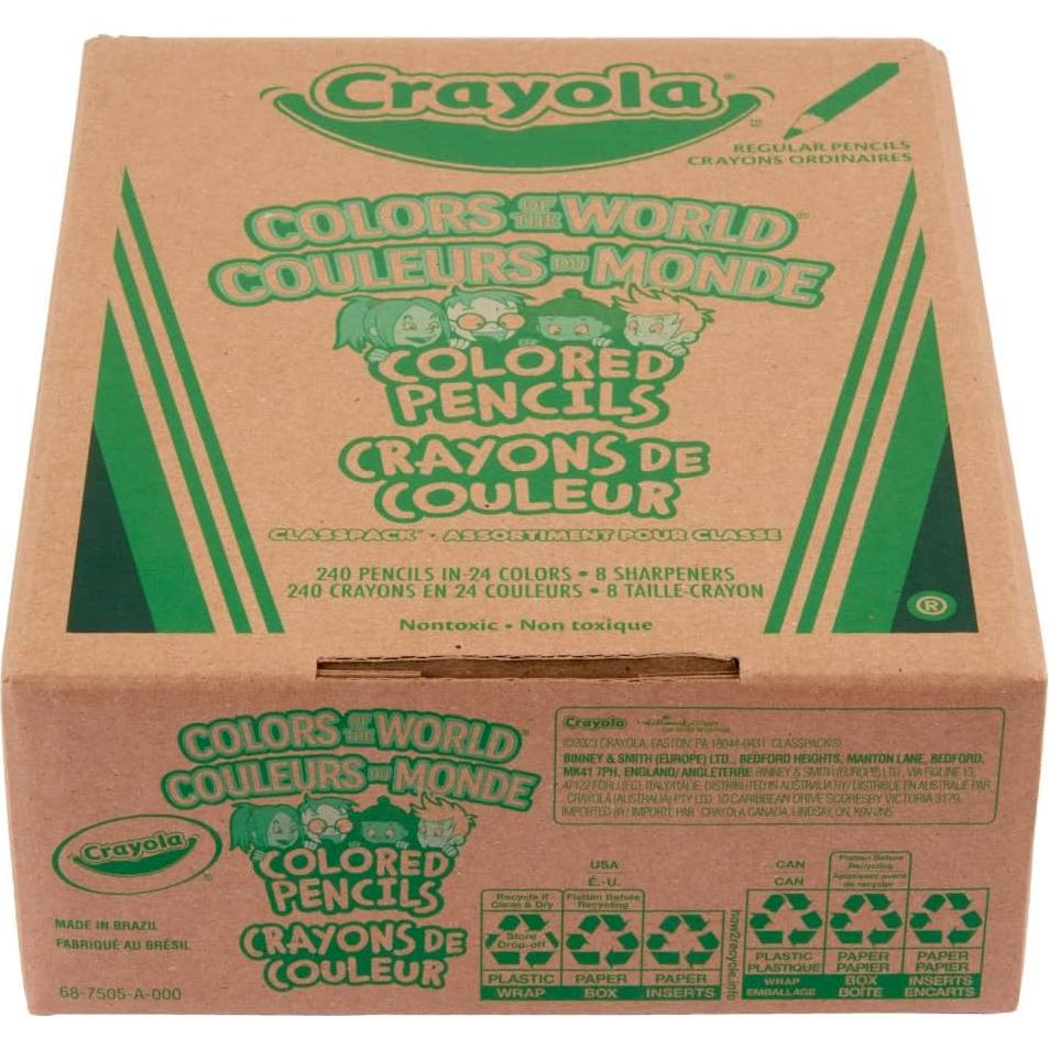Lápices de Colores Crayola Colores del Mundo Classpack 240