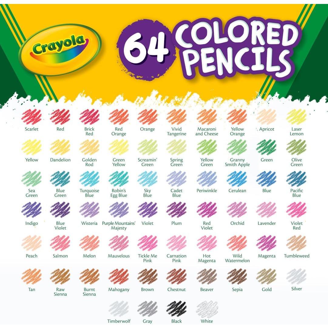 Lápices de Colores Crayola Mini 64 Piezas para Niños
