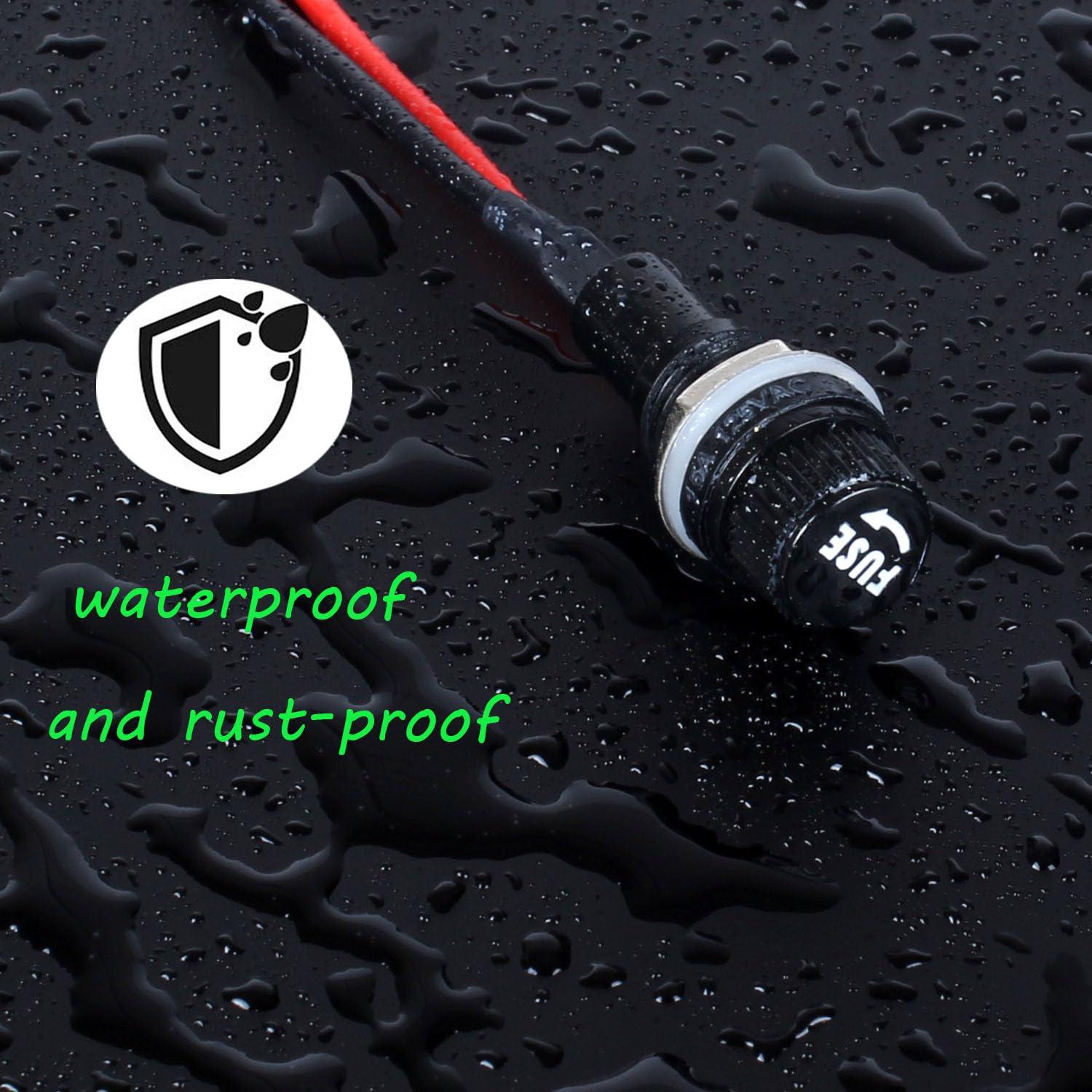 Soporte de Fusible Montado en Panel JIQI 5x20mm 250VAC 10A