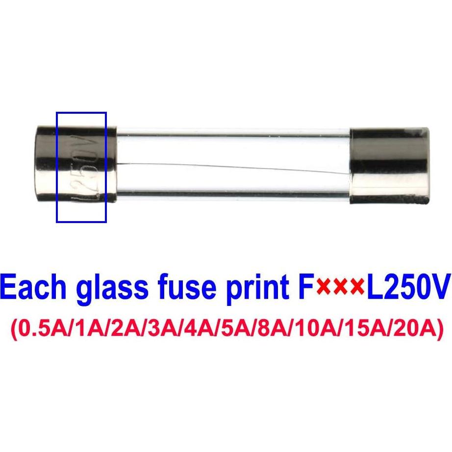 Kit de Soporte de Fusible AGC 5x20mm + 150 Fusibles Vidrio