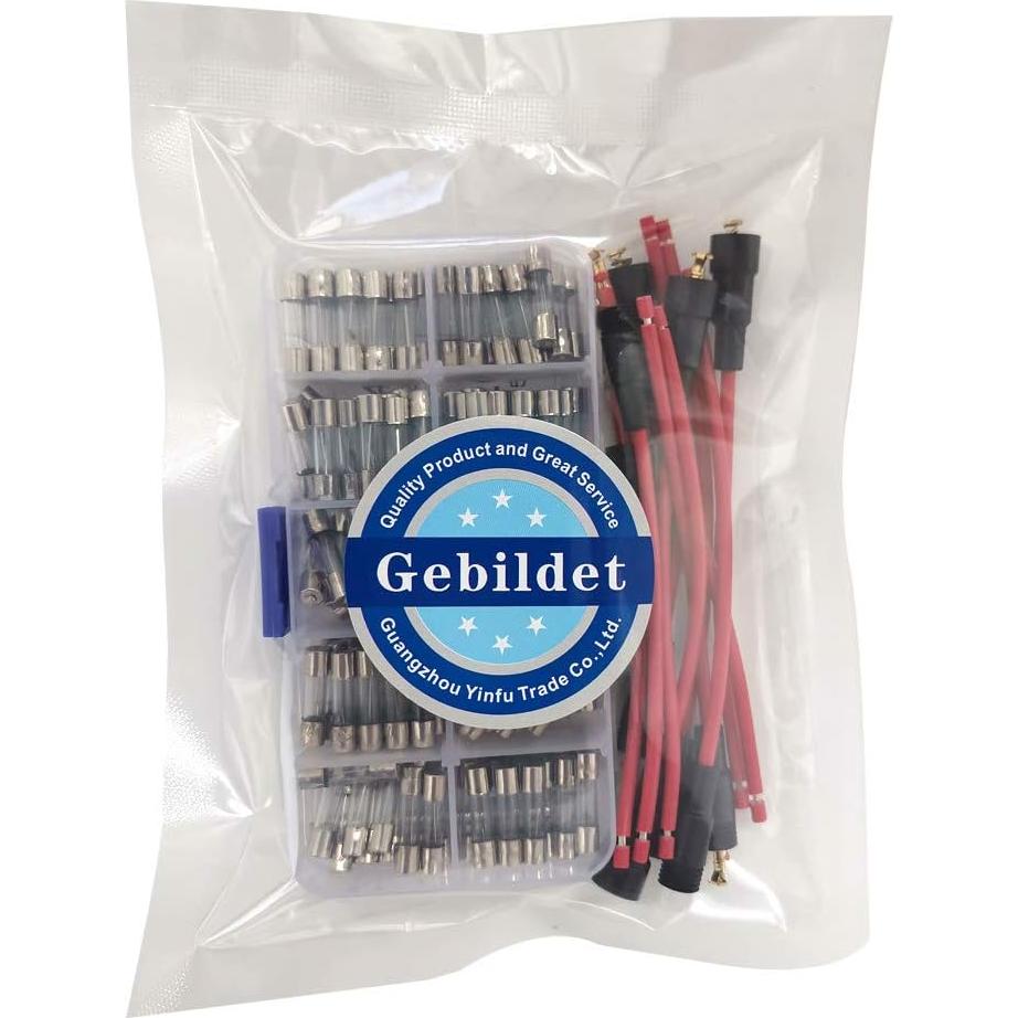 Kit de Soporte de Fusible AGC 5x20mm + 150 Fusibles Vidrio