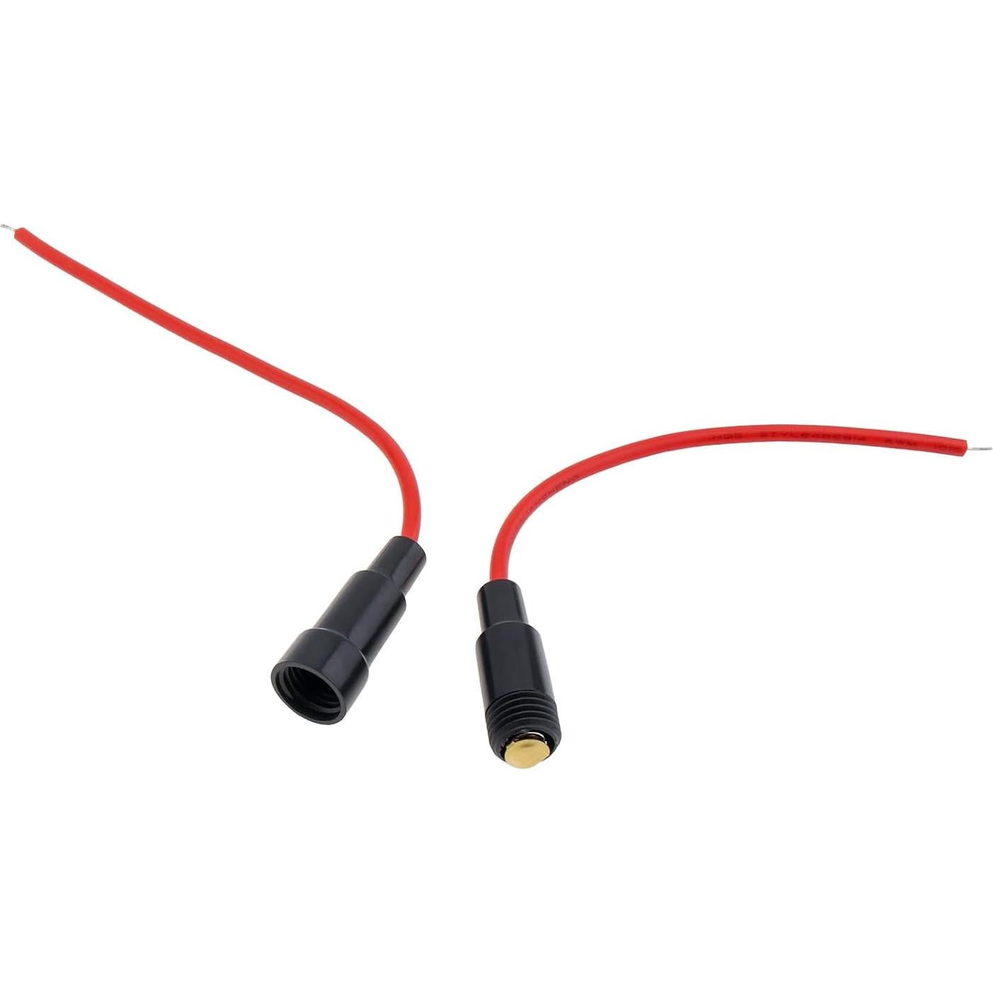 10 Soportes de Fusible Inline DiGiYes 5x20mm 22AWG 23cm