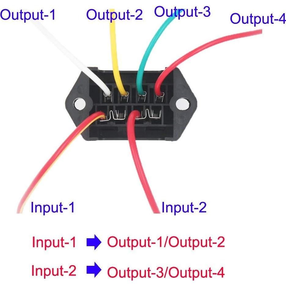 Soporte de fusibles Gebildet 4 vías con 10 fusibles 3A-40A