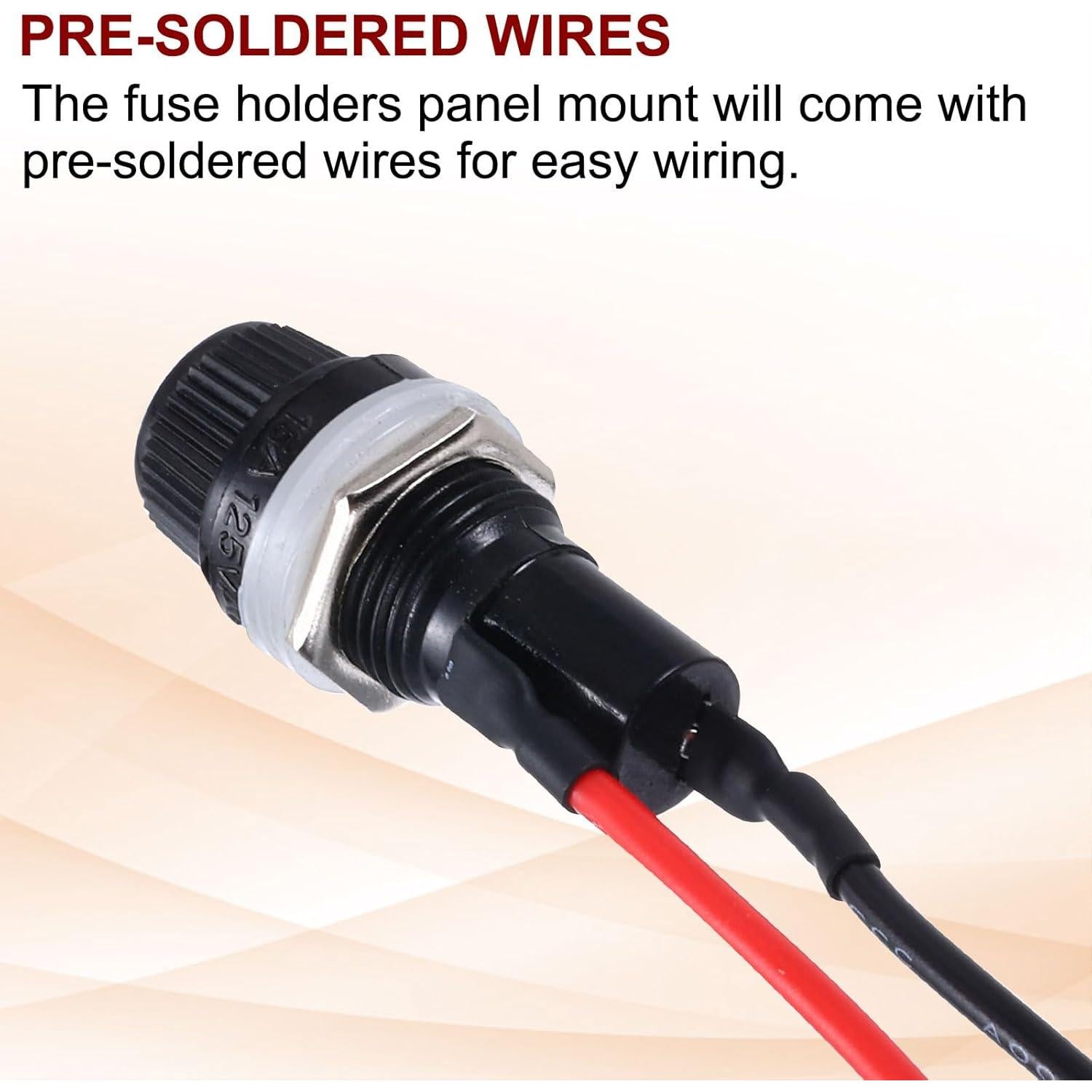 Soporte de Fusible Montado en Panel MECCANIXITY 10Pcs 5x20mm