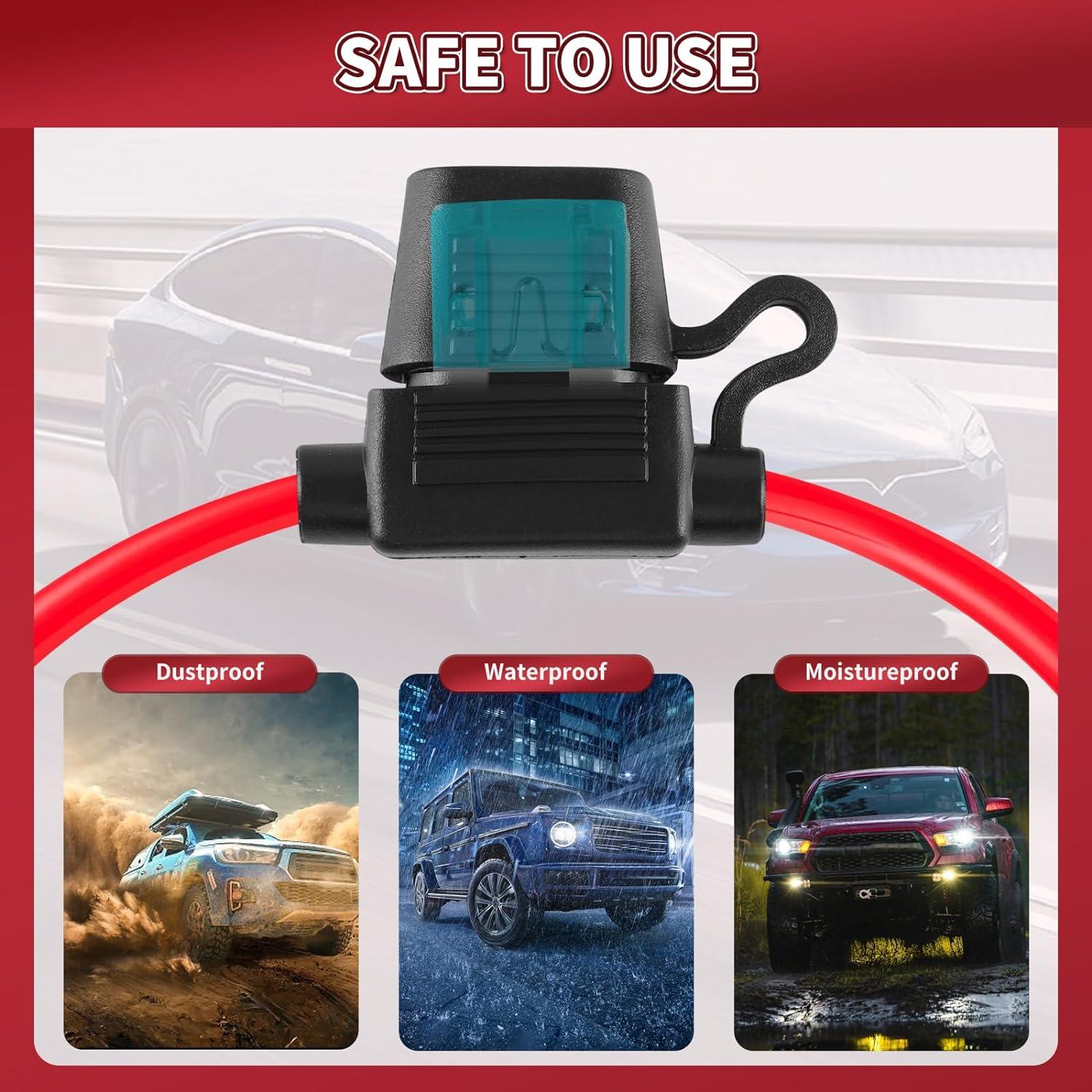 Soporte de Fusible en Línea 12V XIOGZAXI 10 AWG 35.1 cm