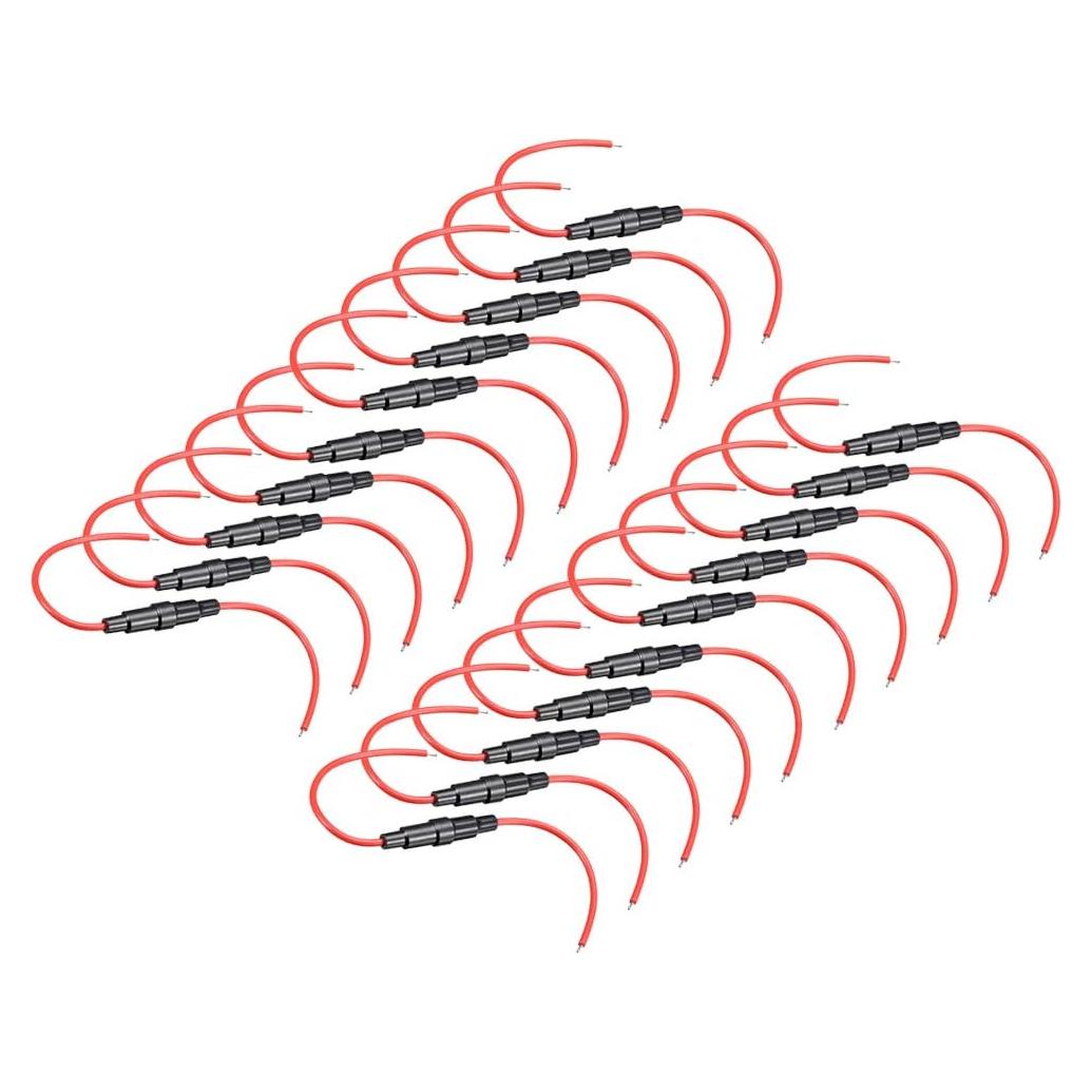 Soporte de Fusible Tornillo 18 AWG uxcell - 20 Piezas 5x20mm