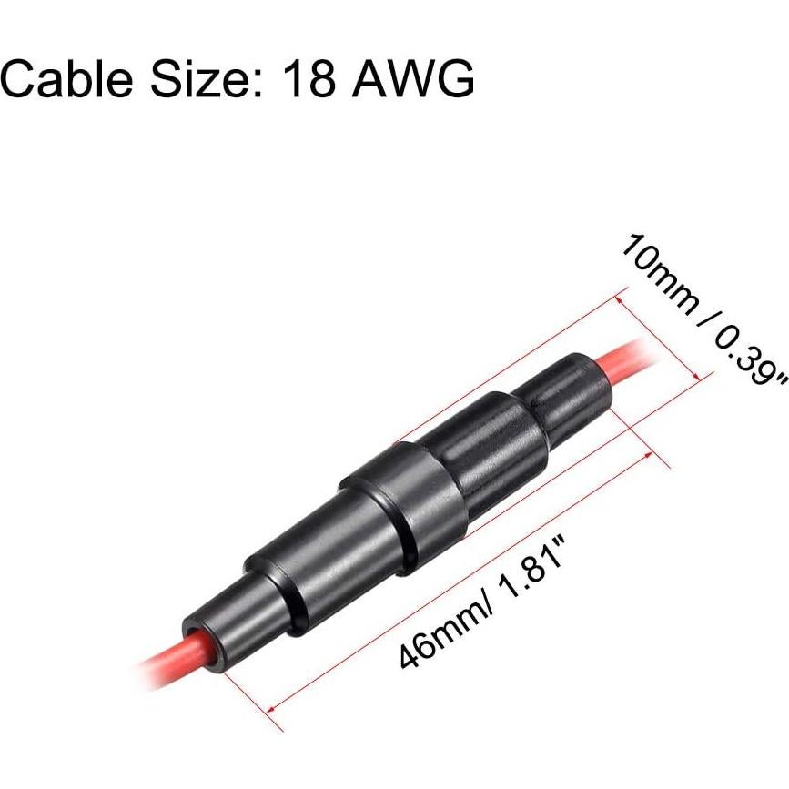 Soporte de Fusible Tornillo 18 AWG uxcell - 20 Piezas 5x20mm