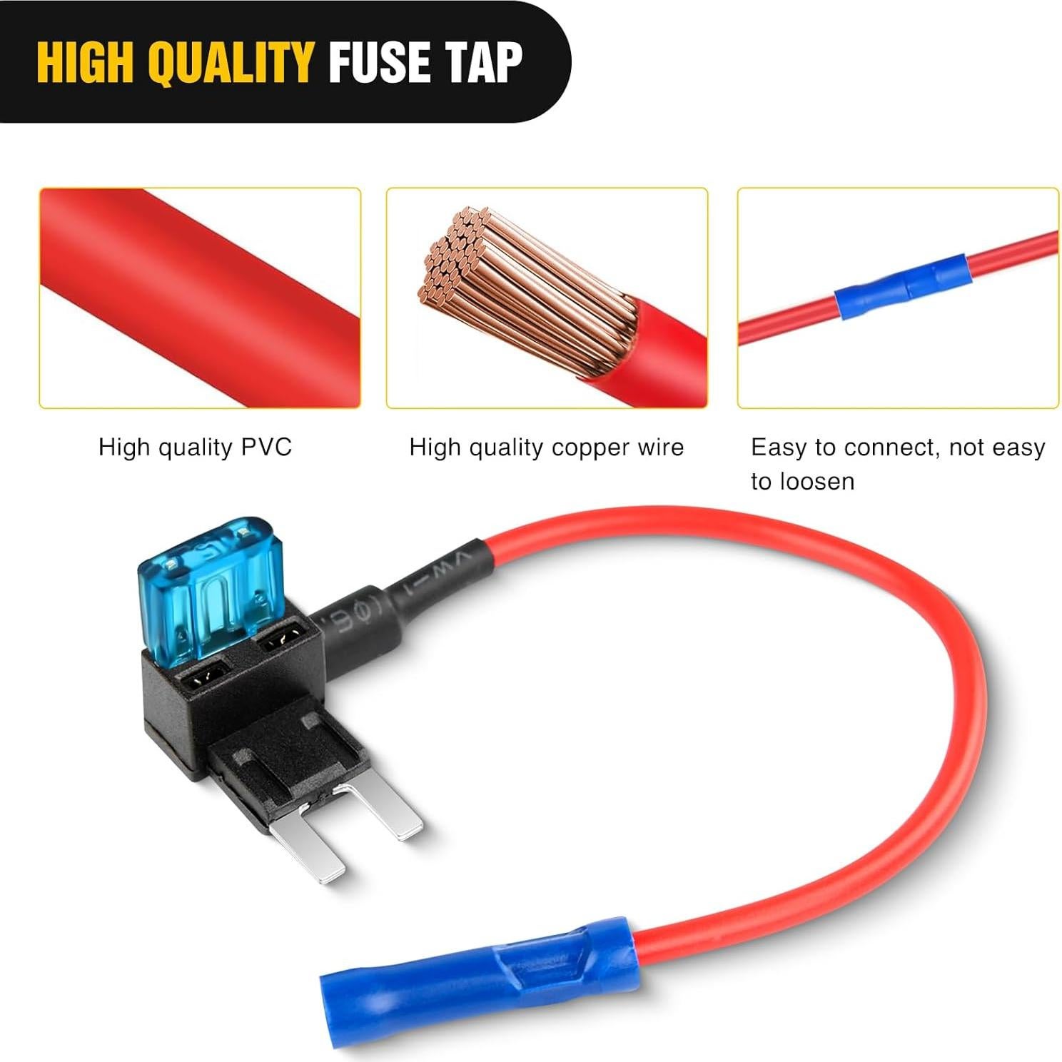 Adaptador de Fusible Nilight Add-a-Circuit 10 Piezas 15A