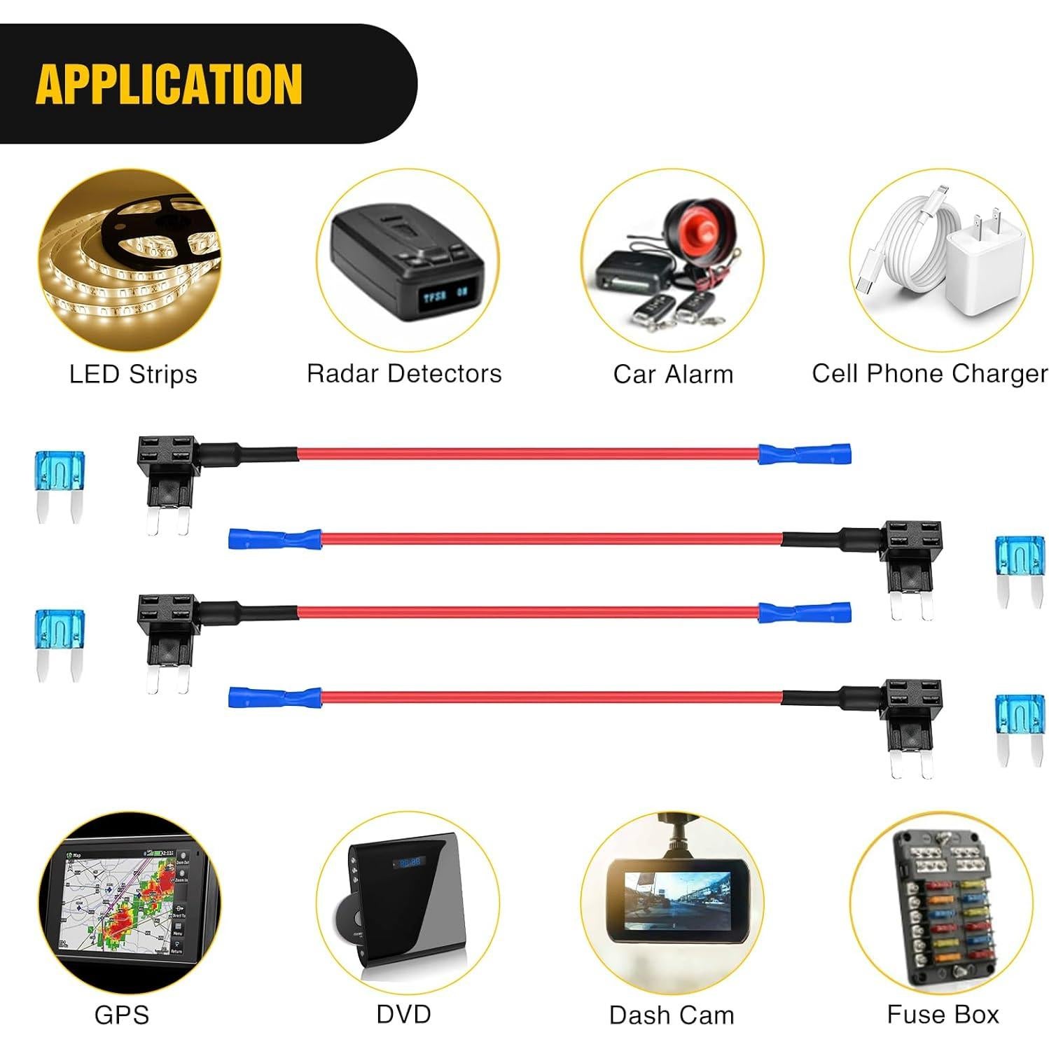 Adaptador de Fusible Nilight Add-a-Circuit 10 Piezas 15A